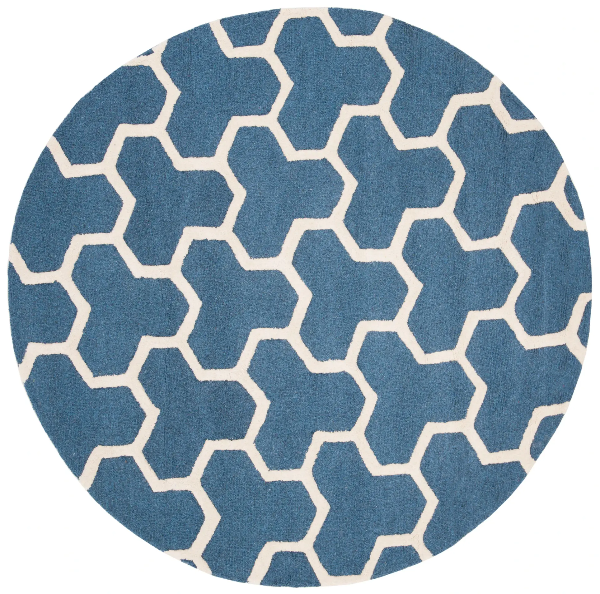 Cambridge Interlocking Geometric Hand-Tufted Wool Rug