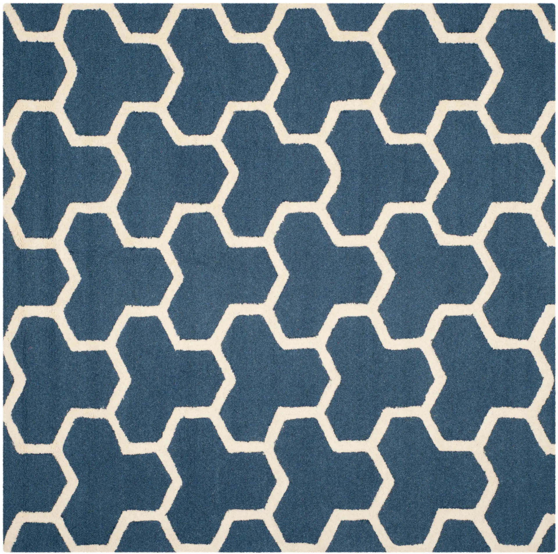 Cambridge Interlocking Geometric Hand-Tufted Wool Rug