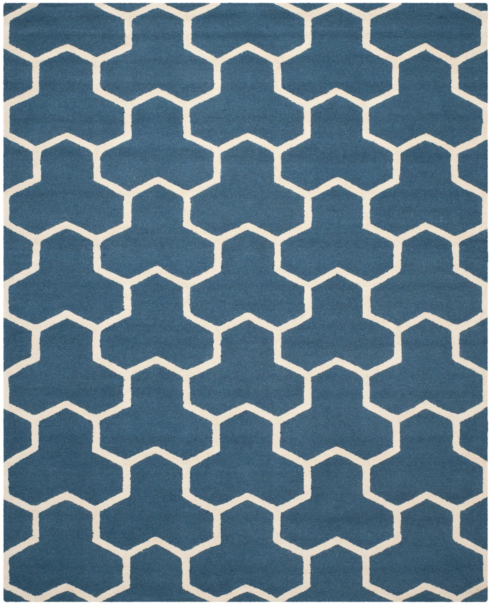 Cambridge Interlocking Geometric Hand-Tufted Wool Rug