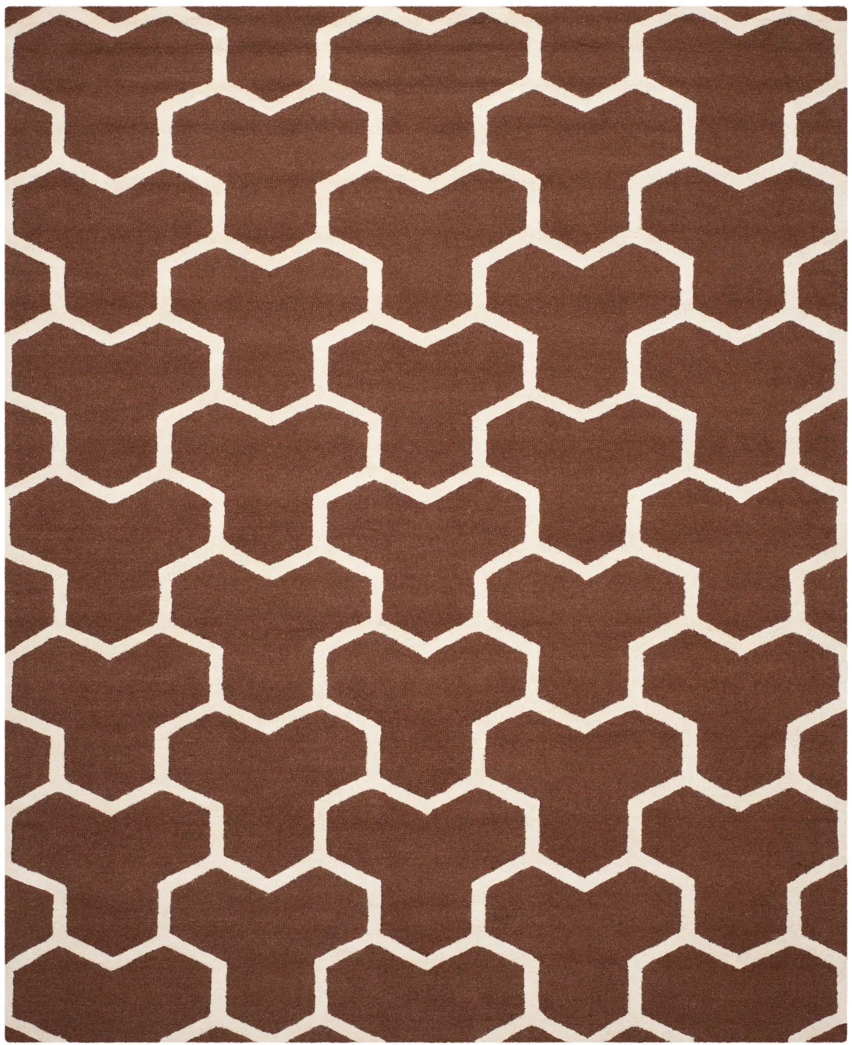 Cambridge Interlocking Geometric Hand-Tufted Wool Rug
