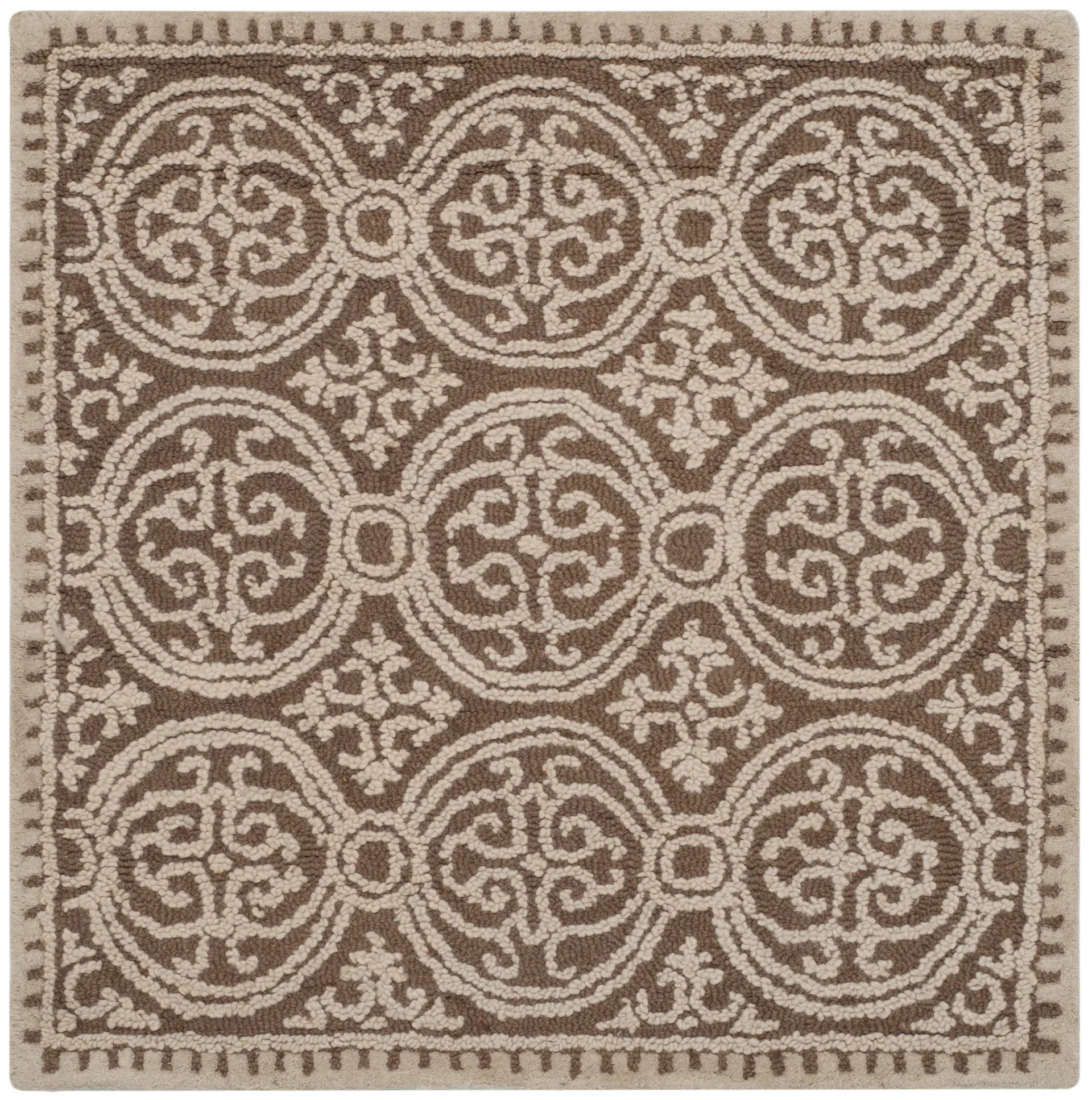 Cambridge Scroll Tile Hand-Tufted Wool Rug