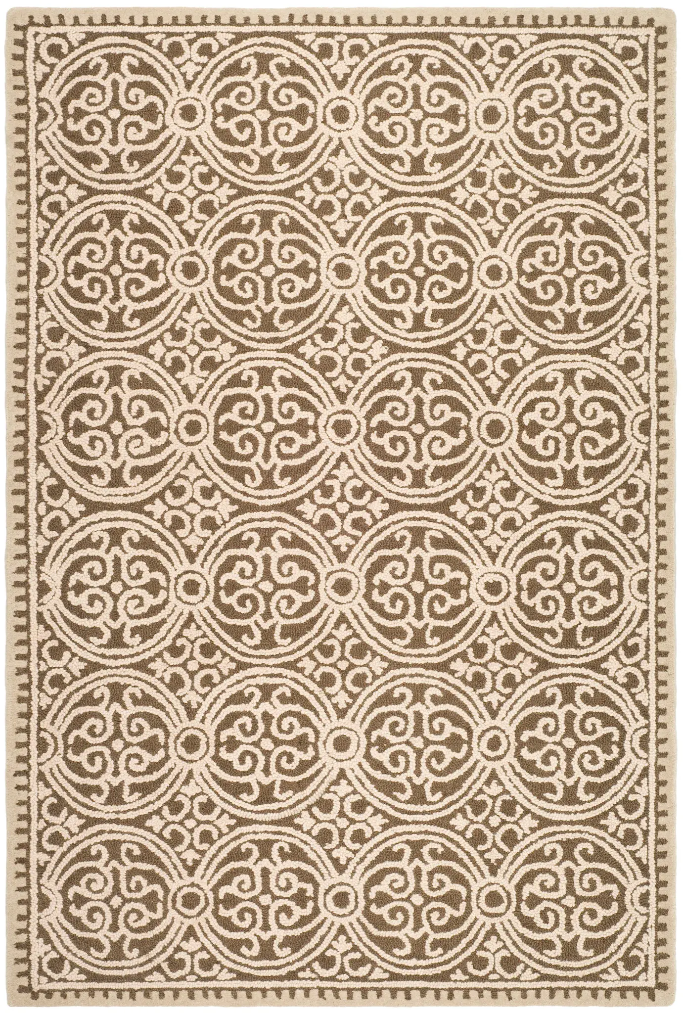 Cambridge Scroll Tile Hand-Tufted Wool Rug