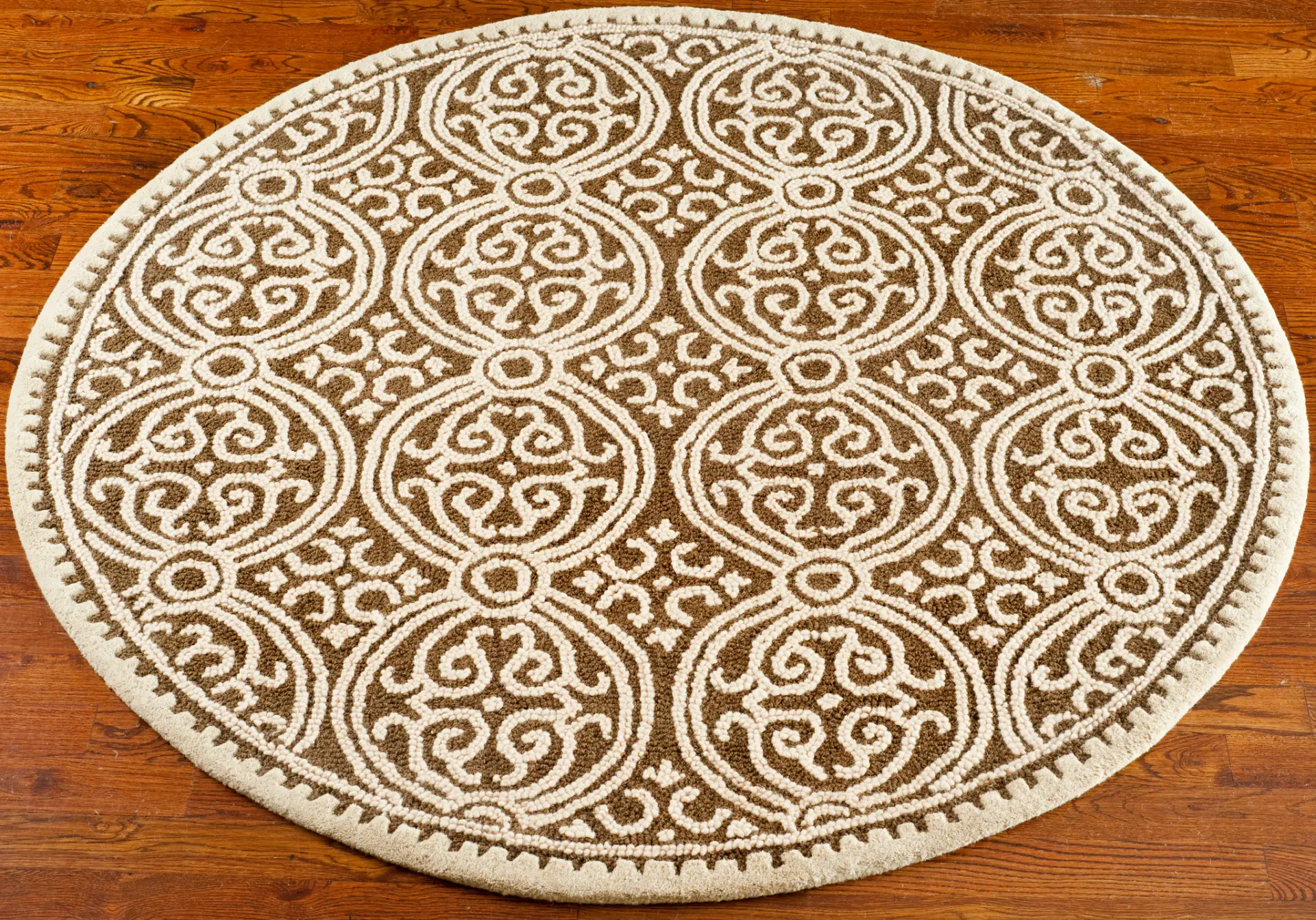 Cambridge Scroll Tile Hand-Tufted Wool Rug