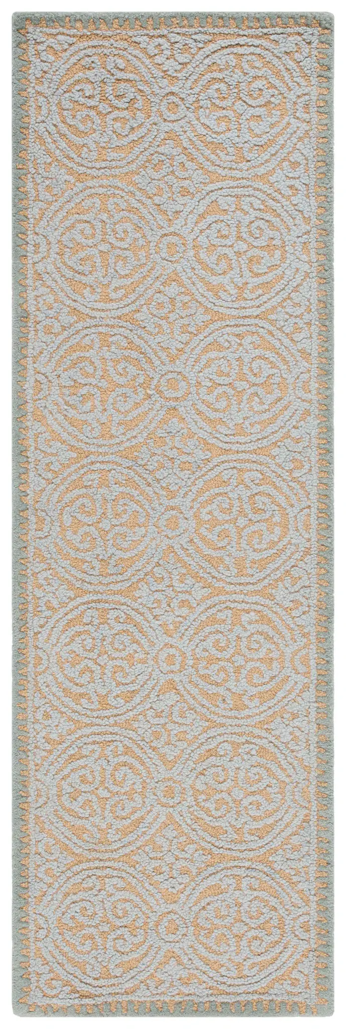 Cambridge Scroll Medallion Hand-Tufted Wool Rug
