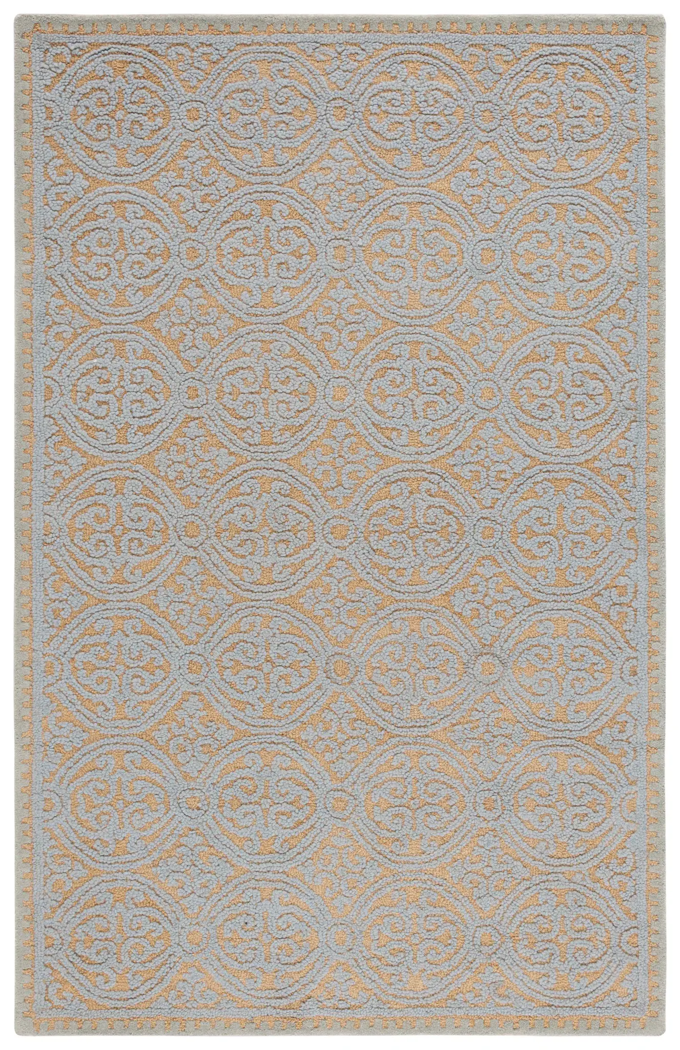 Cambridge Scroll Medallion Hand-Tufted Wool Rug
