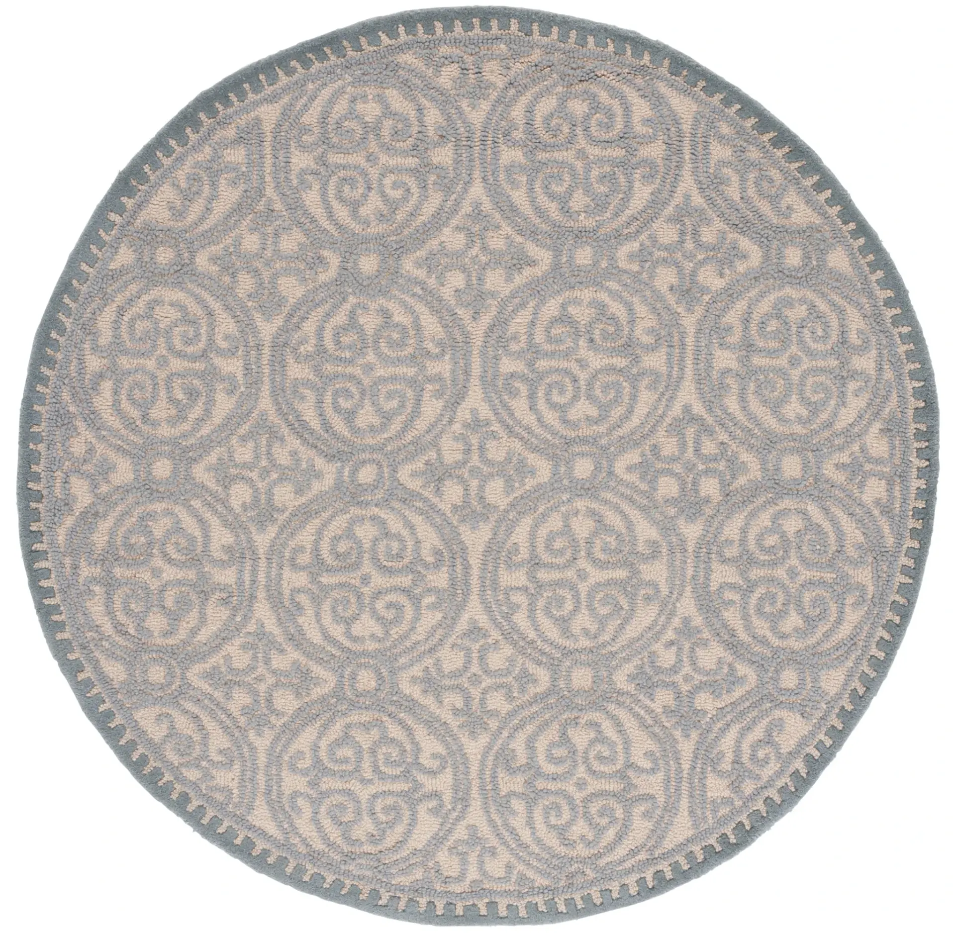Cambridge Interlocking Medallion Hand-Tufted Wool Rug