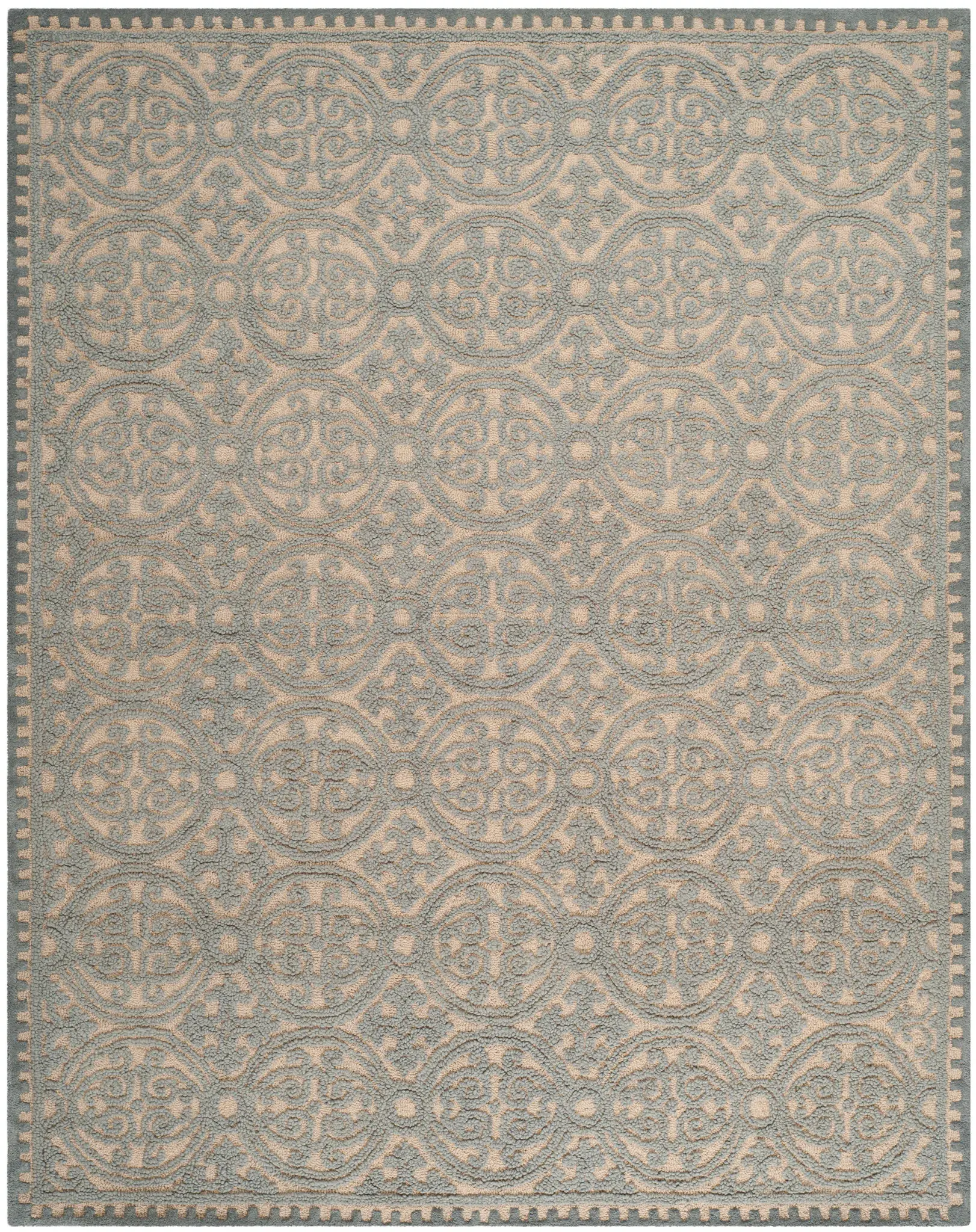 Cambridge Interlocking Medallion Hand-Tufted Wool Rug