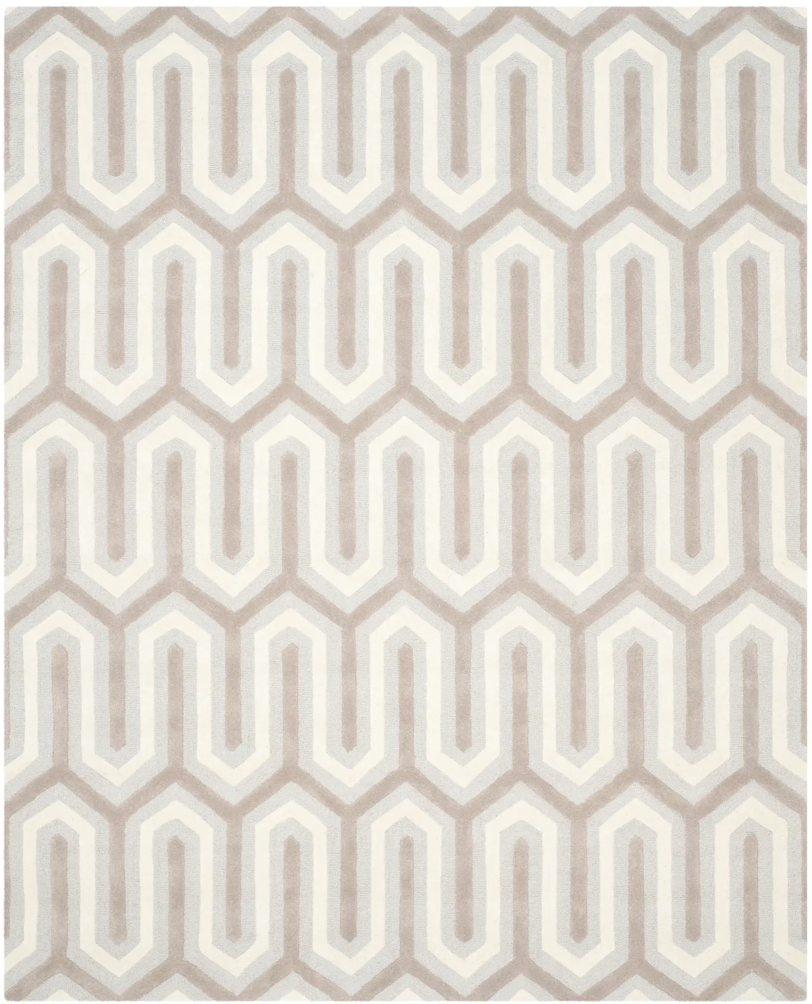 Cambridge Interlocking Chevron Hand-Tufted Wool Rug
