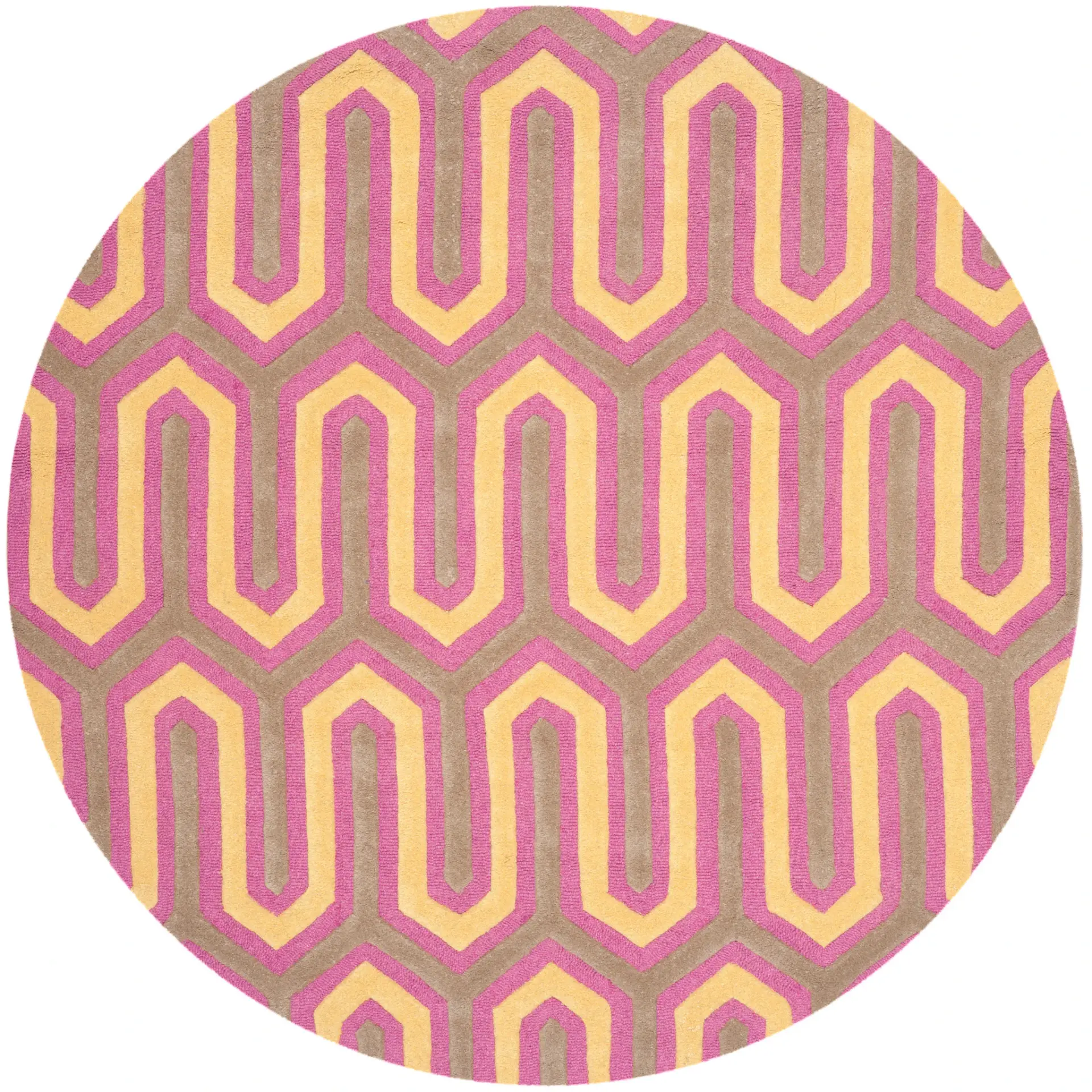 Cambridge Interlocking Chevron Hand-Tufted Wool Rug