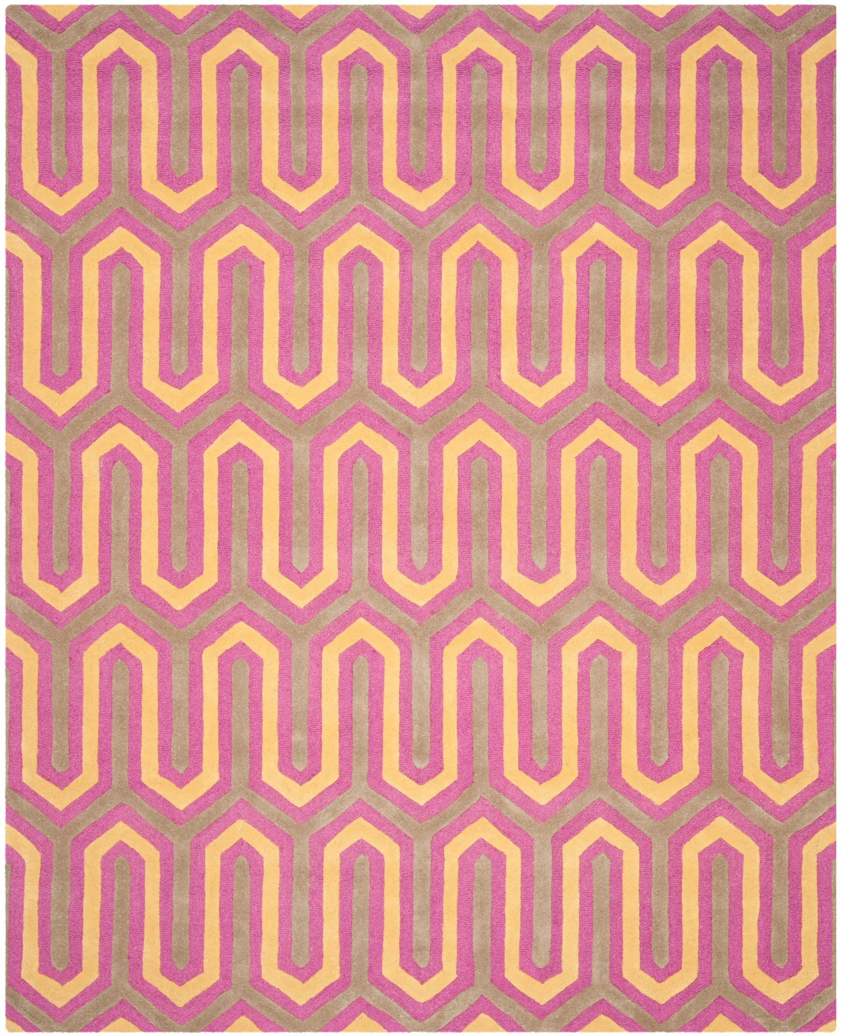 Cambridge Interlocking Chevron Hand-Tufted Wool Rug