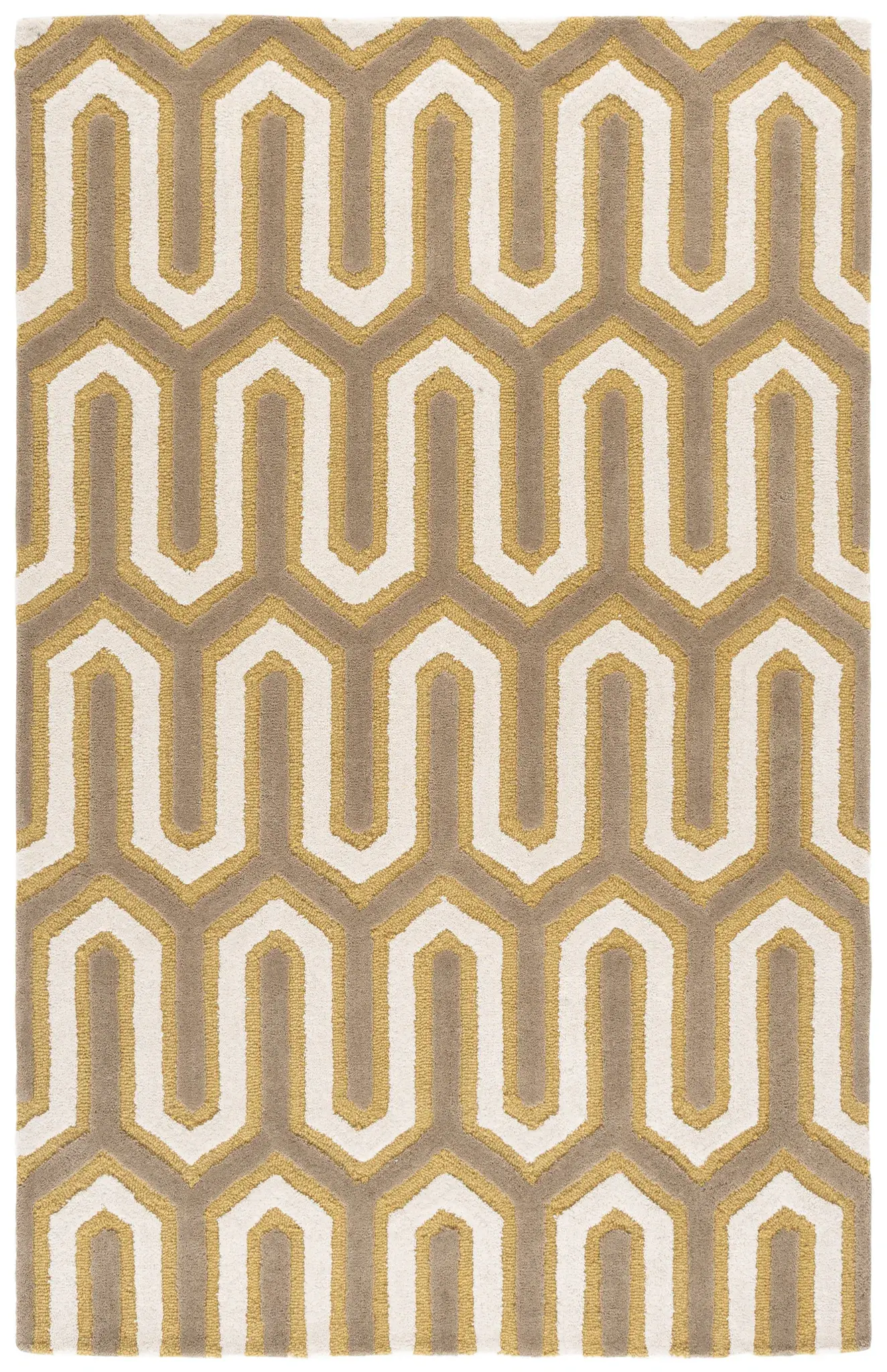 Cambridge Interlocking Chevron Hand-Tufted Wool Rug