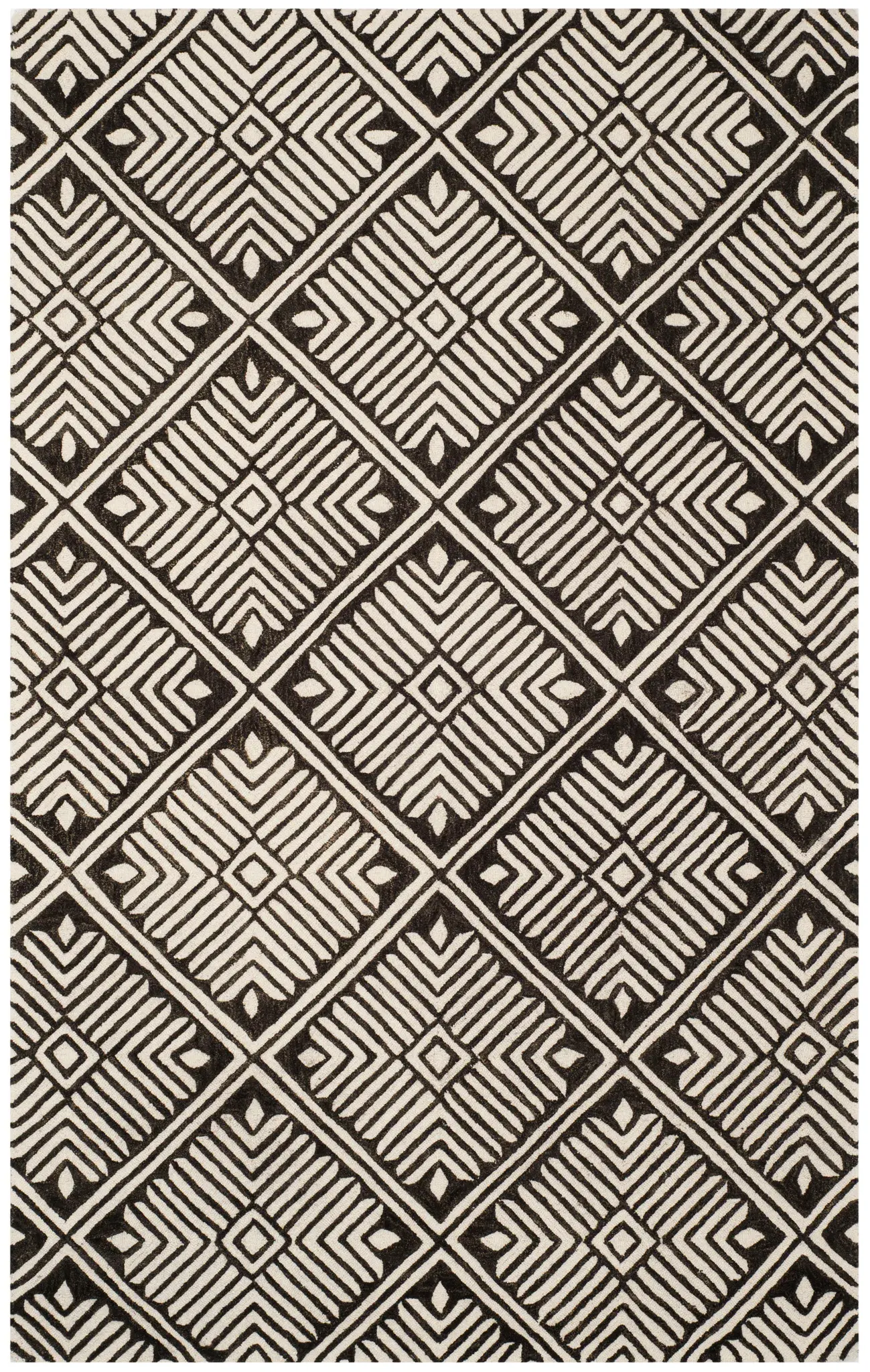 Cambridge Diamond Grid Hand-Tufted Wool Rug