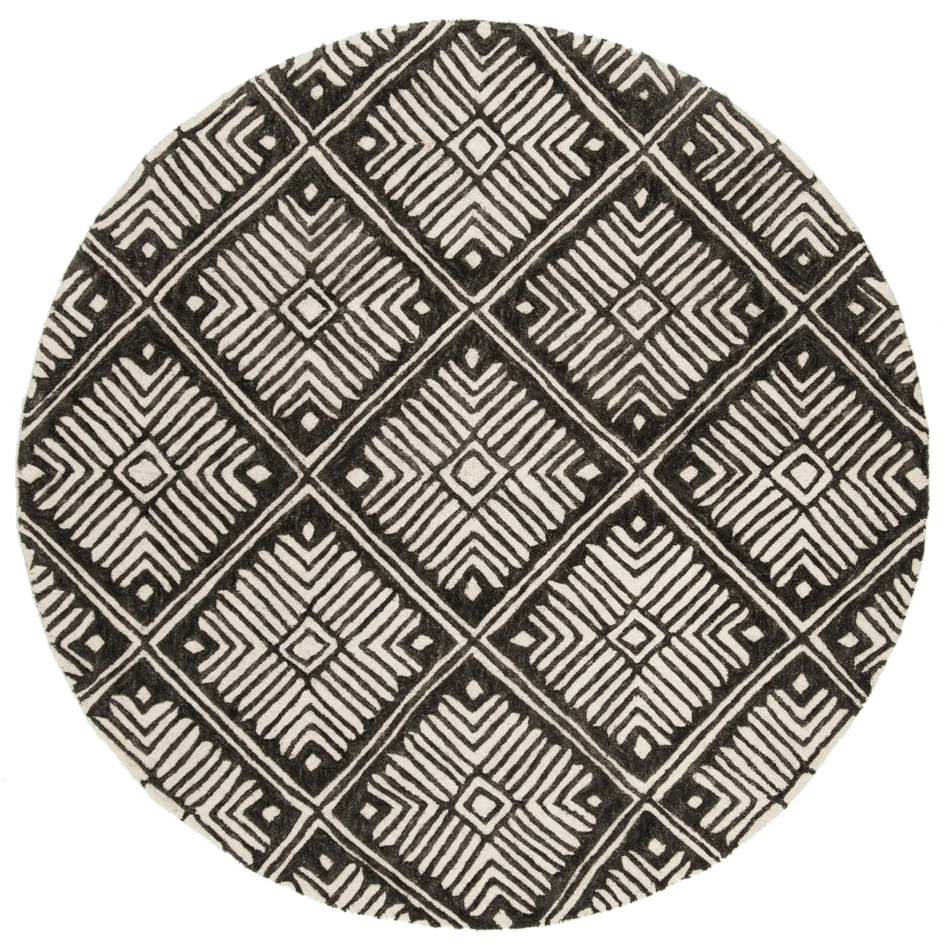 Cambridge Diamond Grid Hand-Tufted Wool Rug
