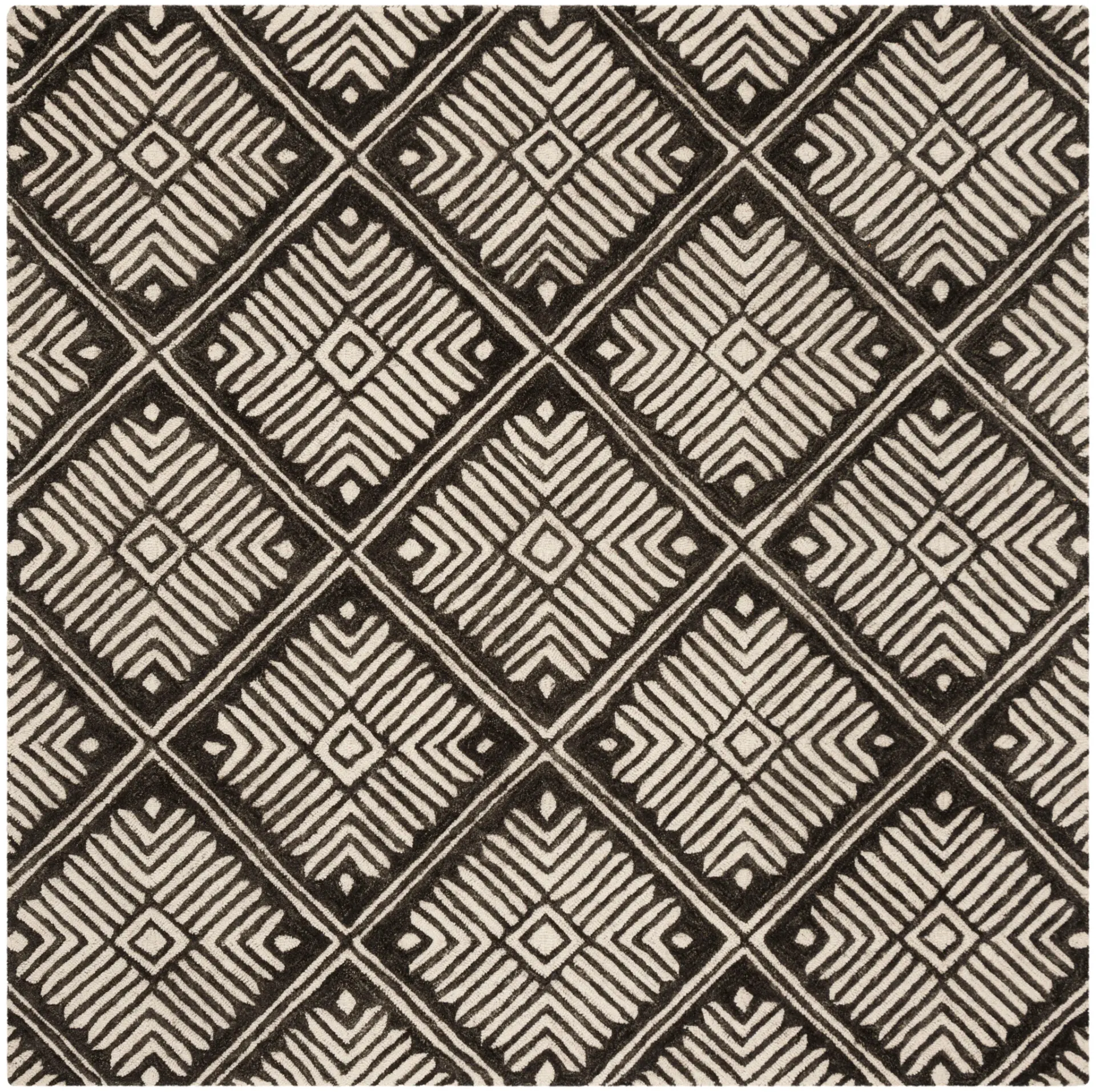 Cambridge Diamond Grid Hand-Tufted Wool Rug