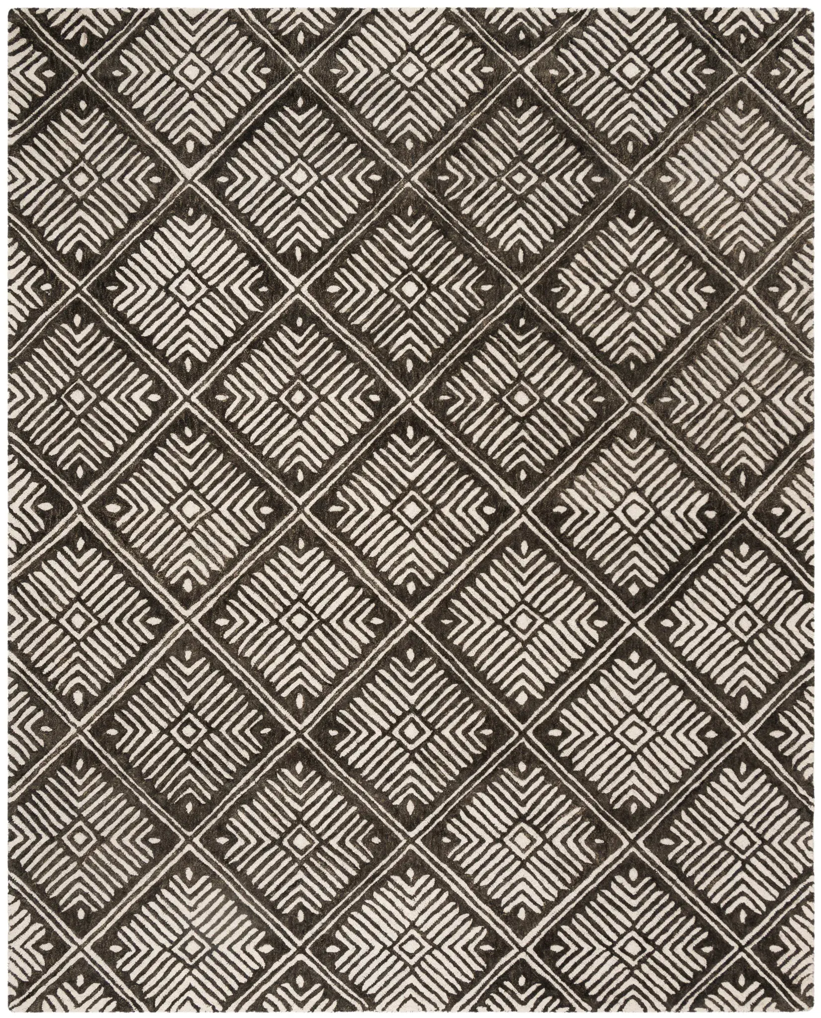 Cambridge Diamond Grid Hand-Tufted Wool Rug