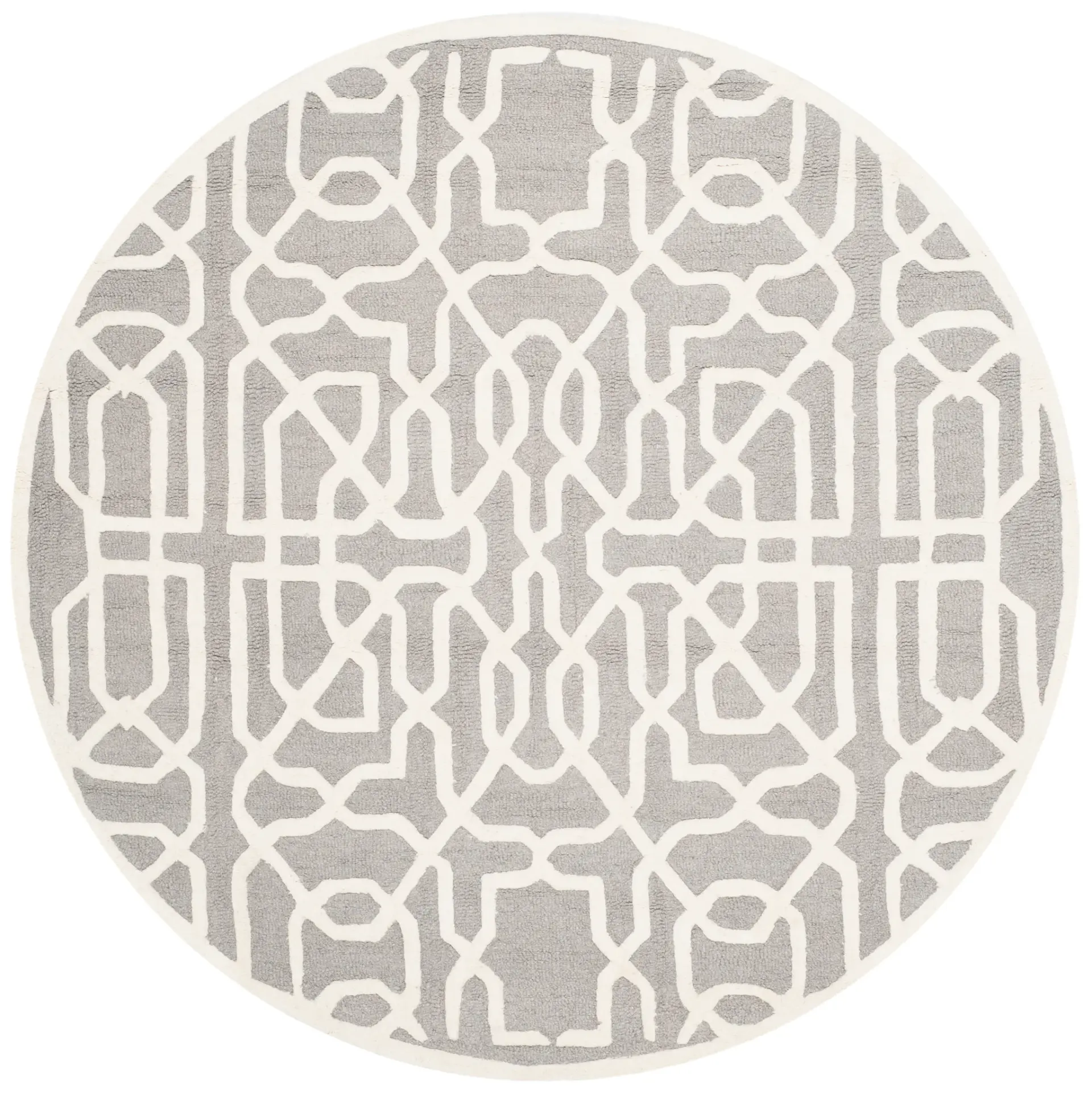 Cambridge Interlocking Fretwork Hand-Tufted Wool Rug