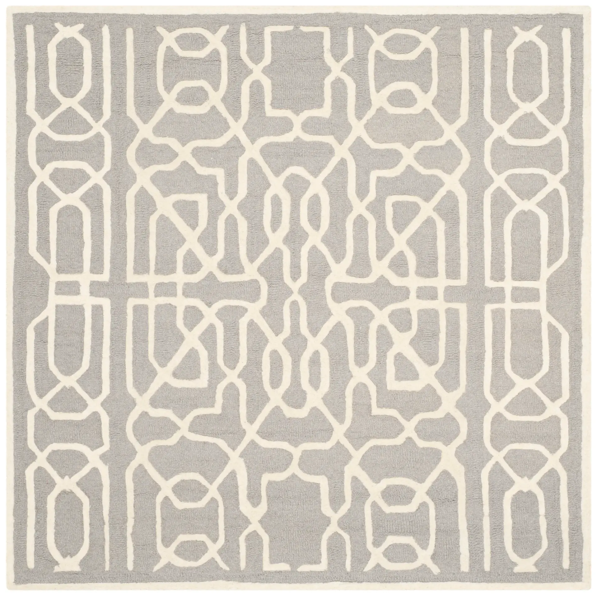 Cambridge Interlocking Fretwork Hand-Tufted Wool Rug