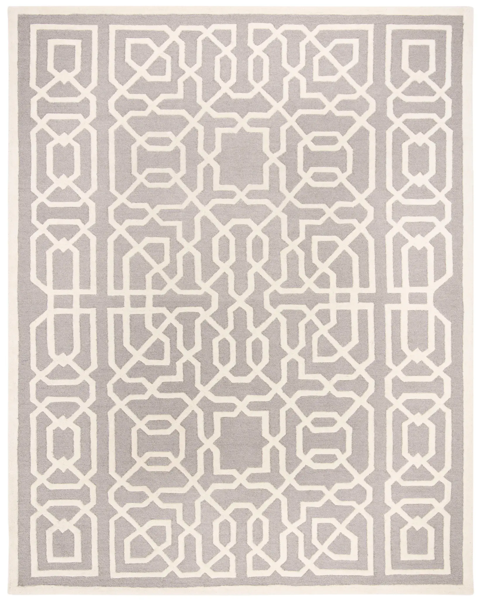 Cambridge Interlocking Fretwork Hand-Tufted Wool Rug