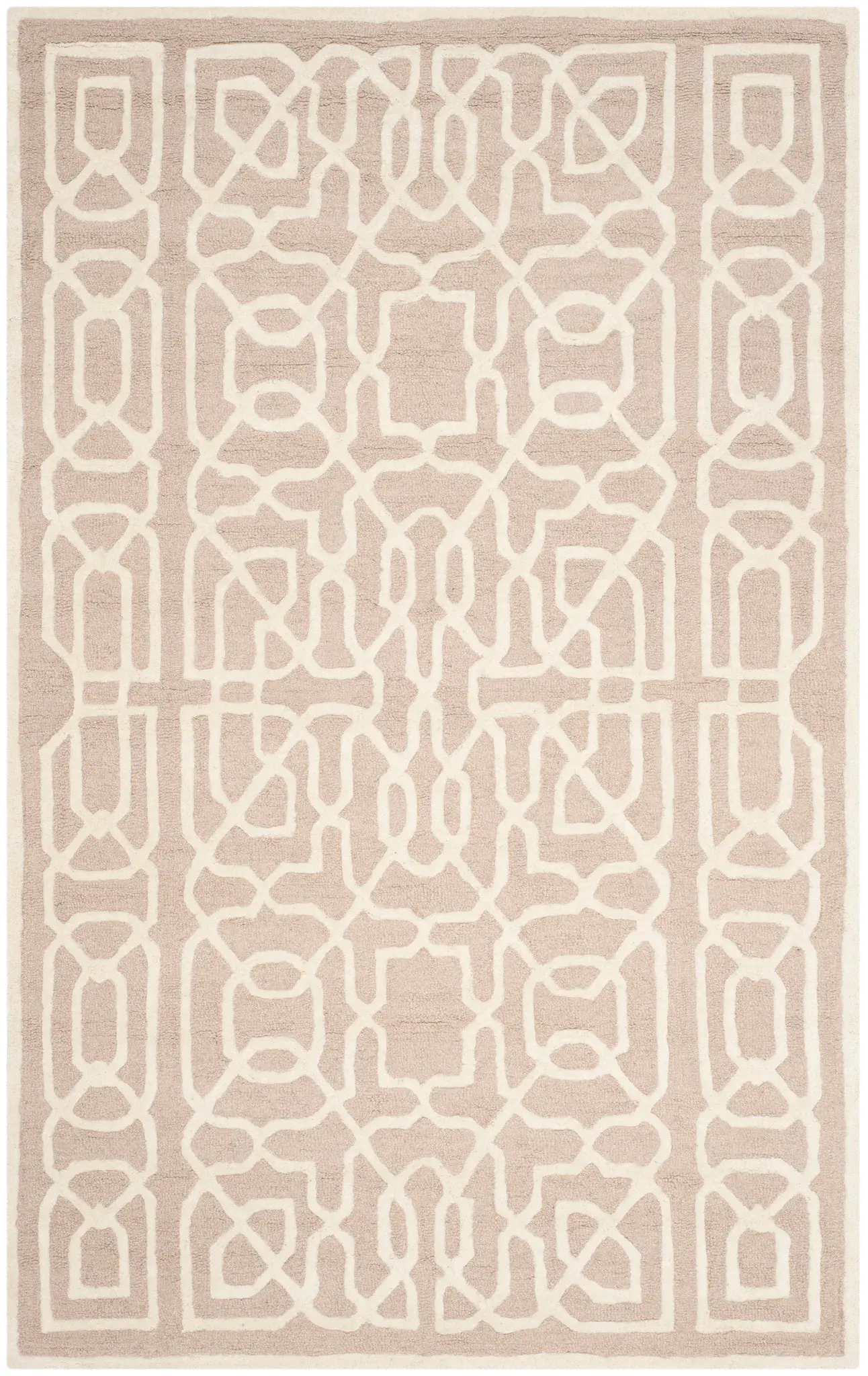 Cambridge Interlocking Fretwork Hand-Tufted Wool Rug