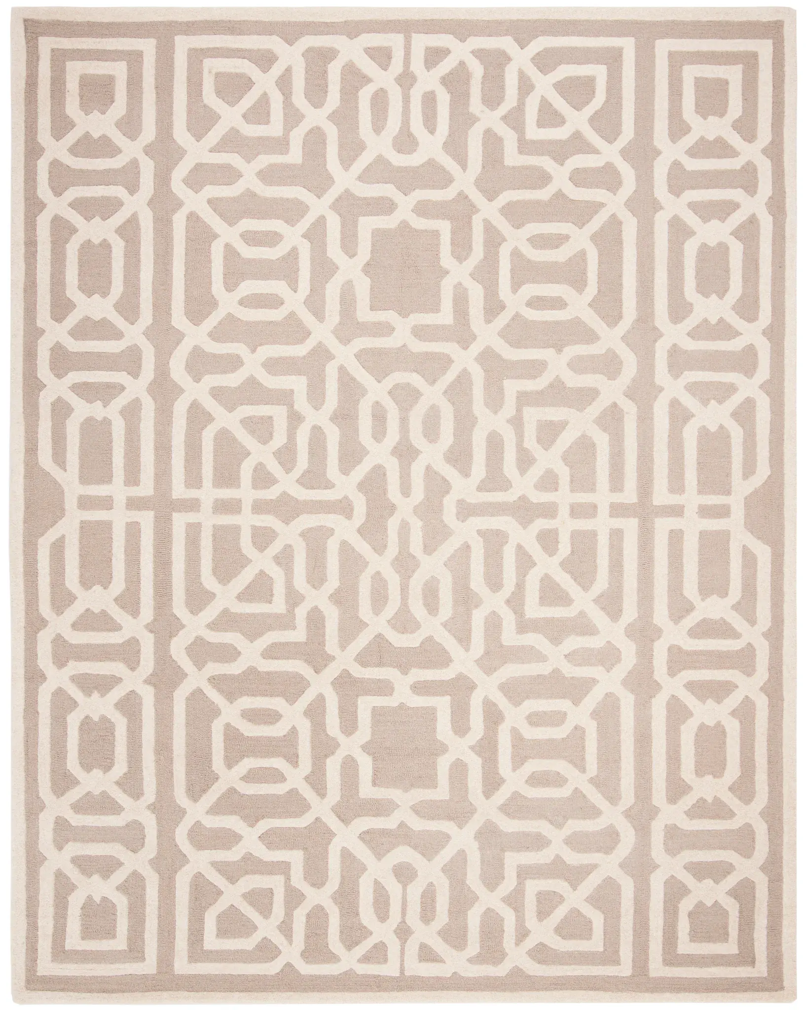 Cambridge Interlocking Fretwork Hand-Tufted Wool Rug