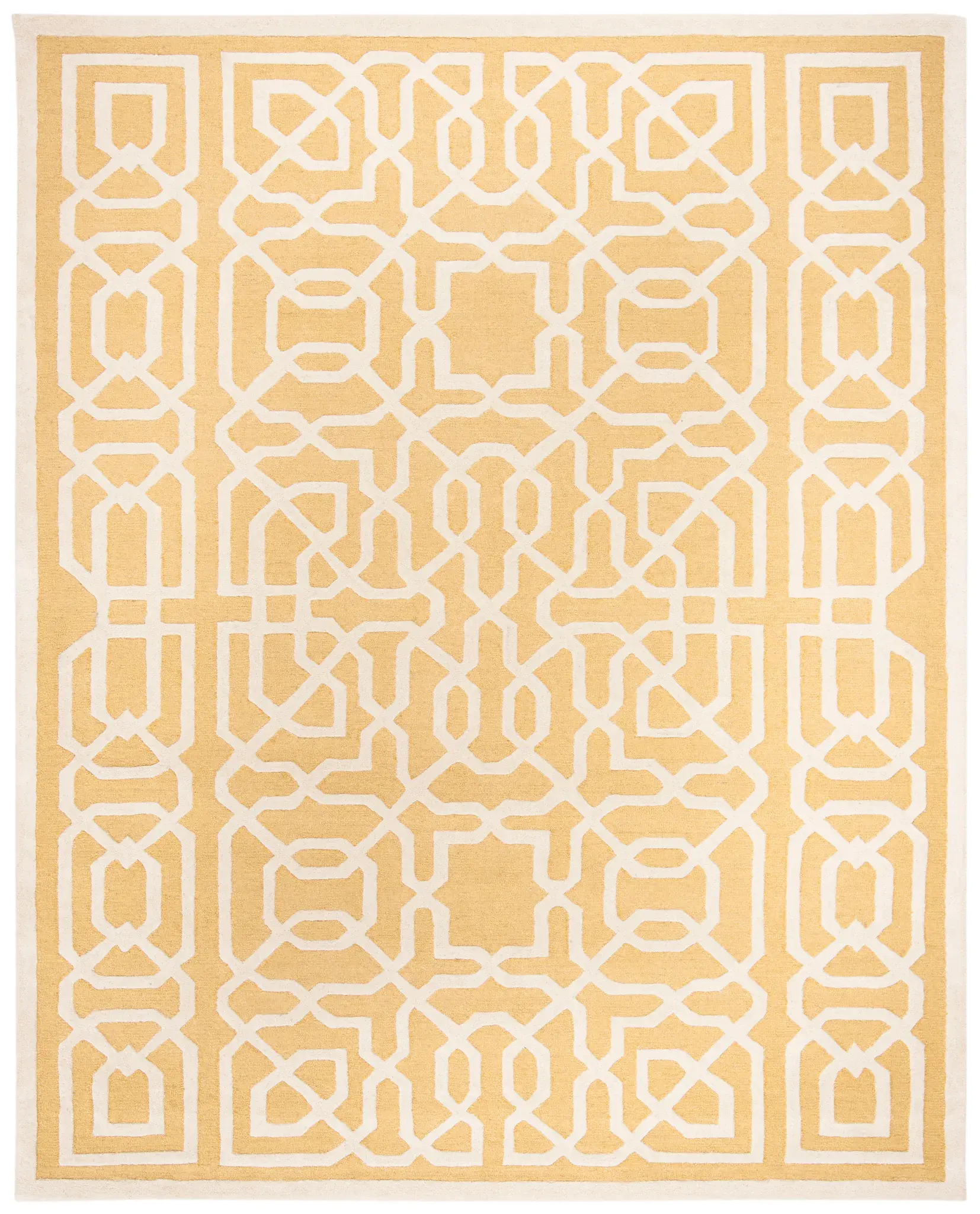 Cambridge Interlocking Fretwork Hand-Tufted Wool Rug