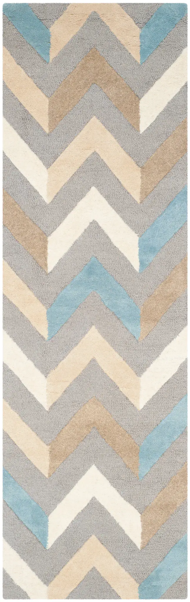 Cambridge Chevron Stripe Hand-Tufted Wool Rug