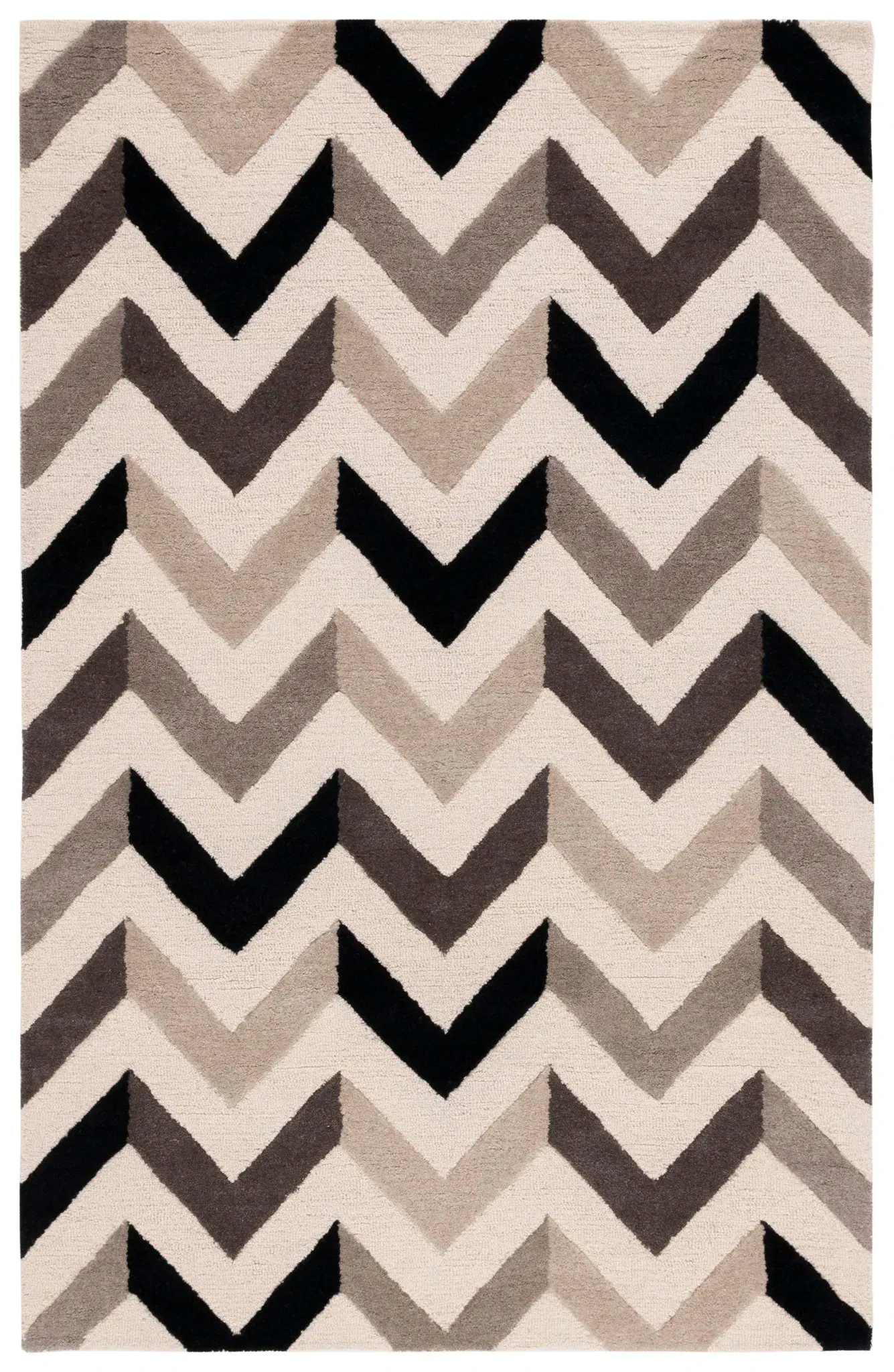 Cambridge Chevron Stripe Hand-Tufted Wool Rug