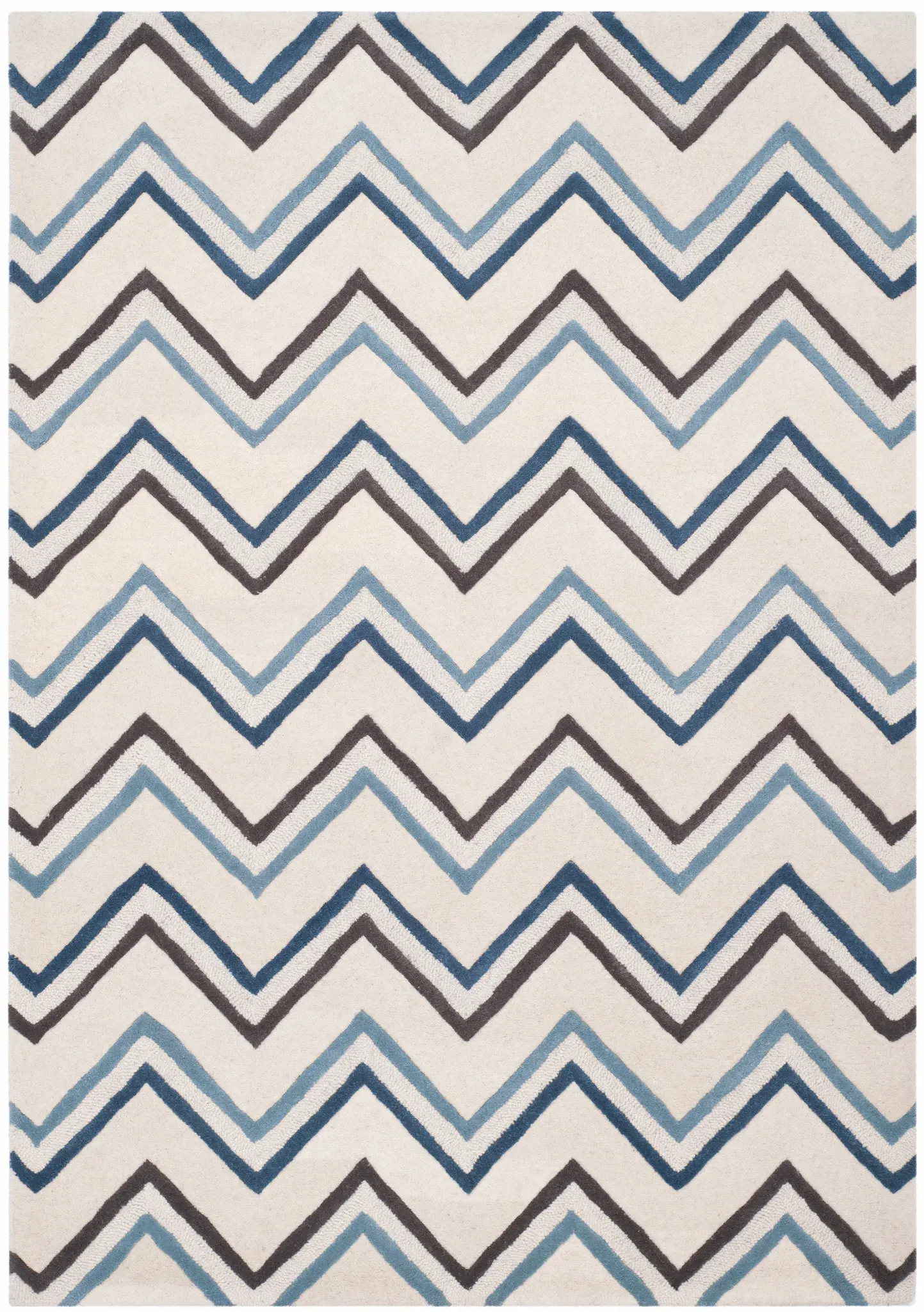Cambridge Double Chevron Hand-Tufted Wool Rug