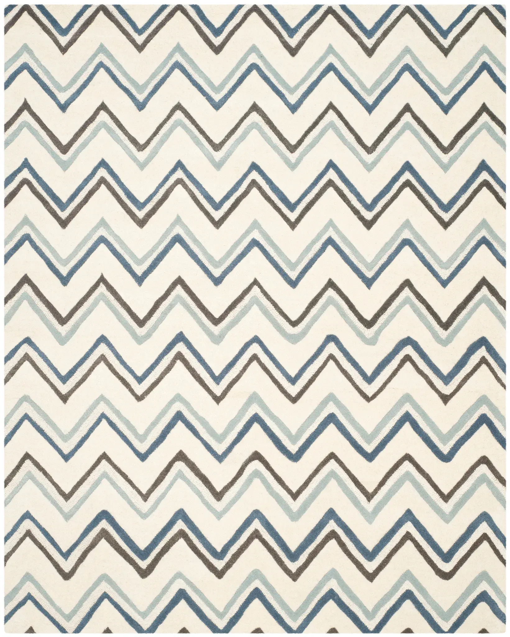 Cambridge Double Chevron Hand-Tufted Wool Rug
