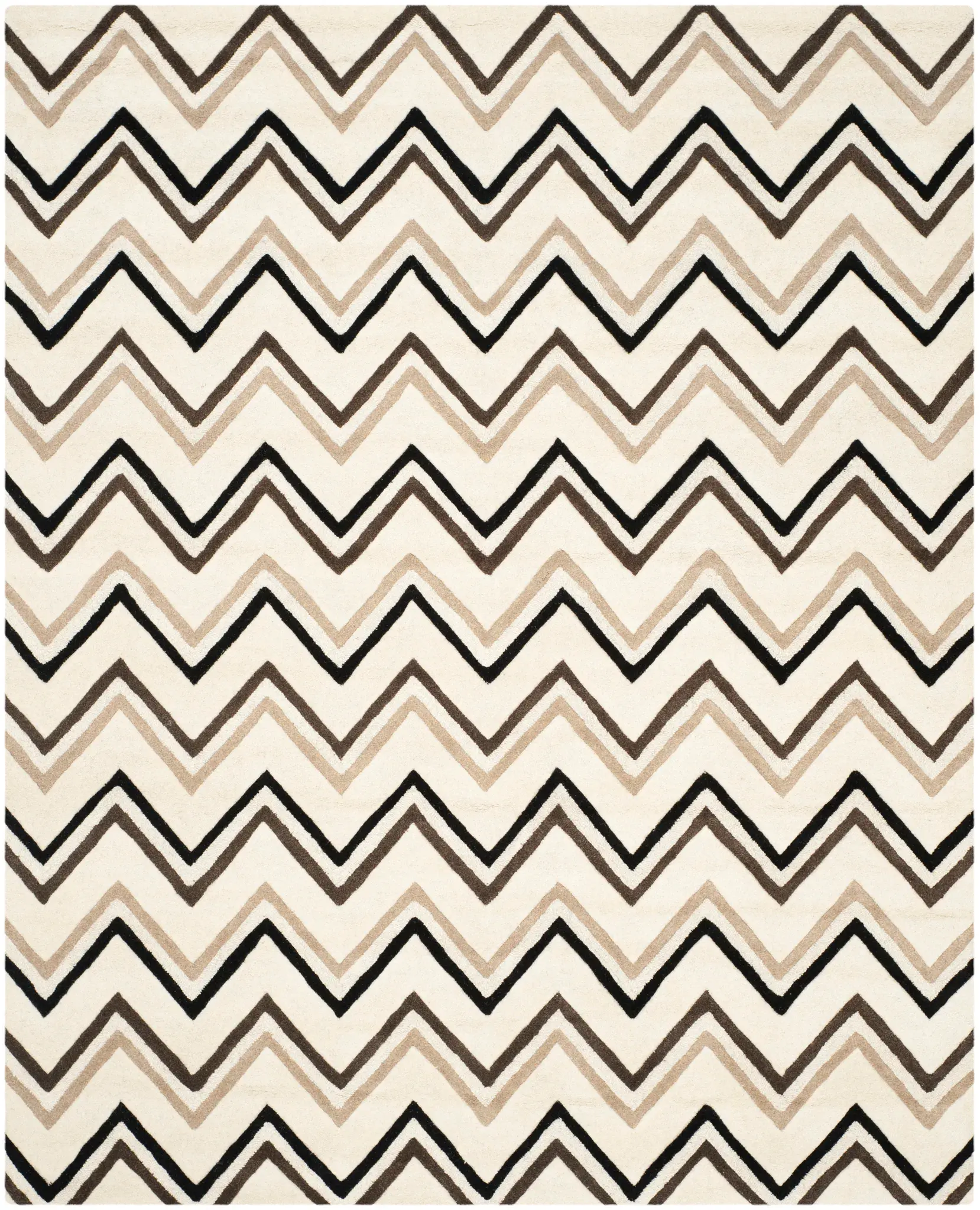 Cambridge Double Chevron Hand-Tufted Wool Rug