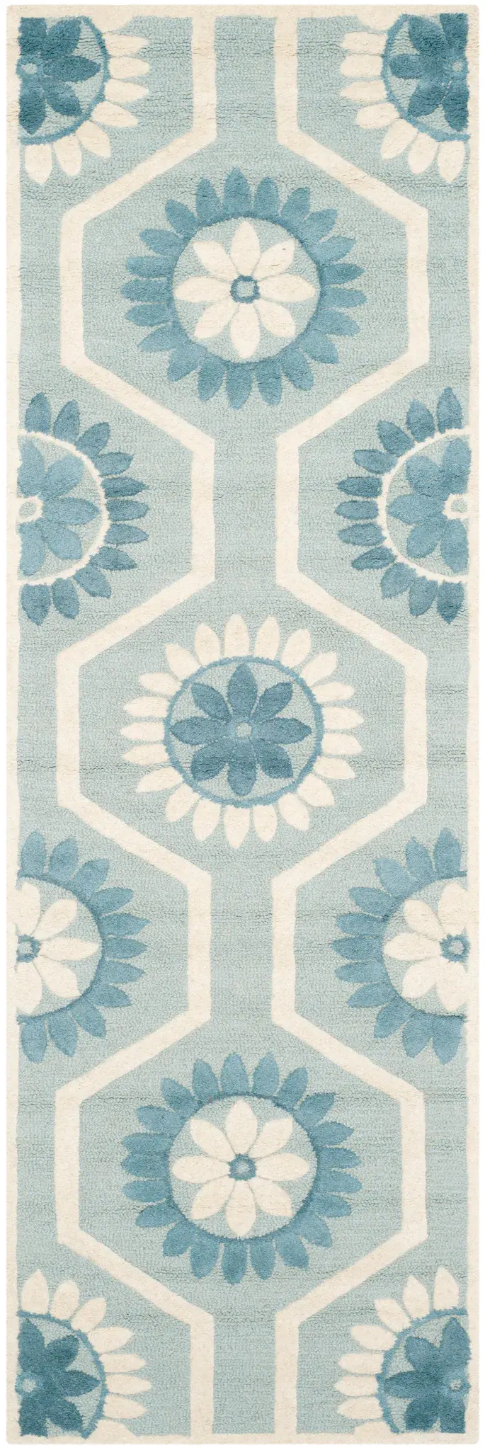 Cambridge Honeycomb Floral Hand-Tufted Wool Rug