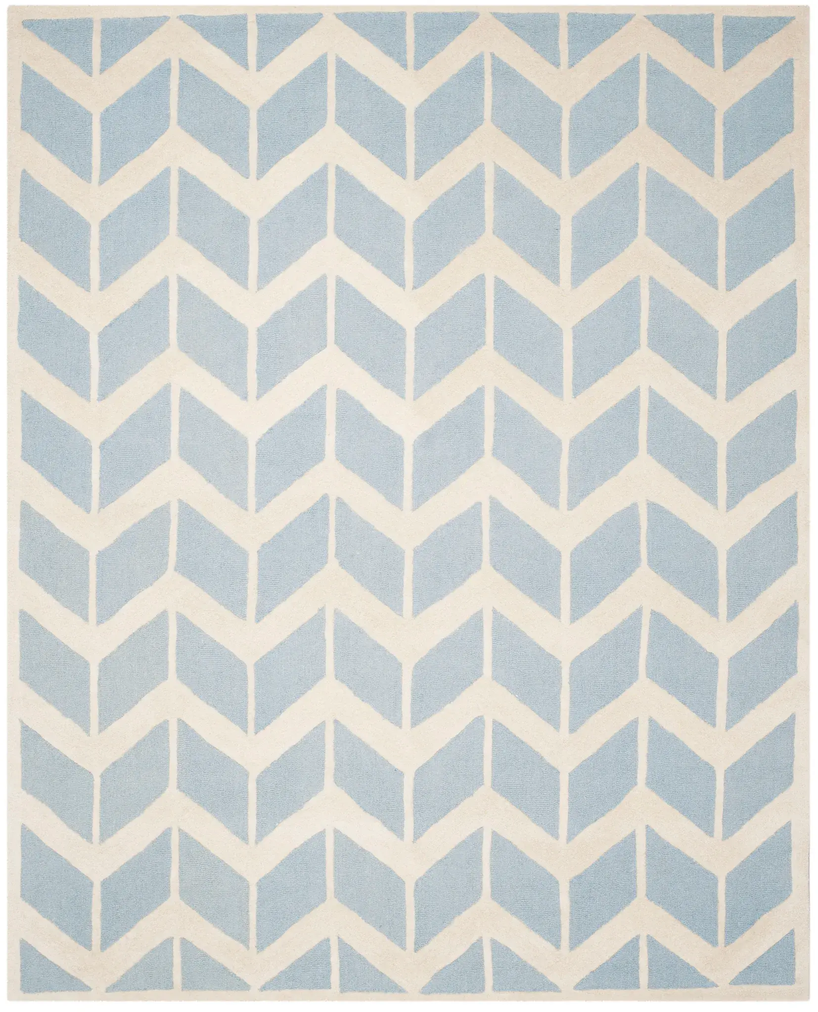 Cambridge Herringbone Hand-Tufted Wool Rug