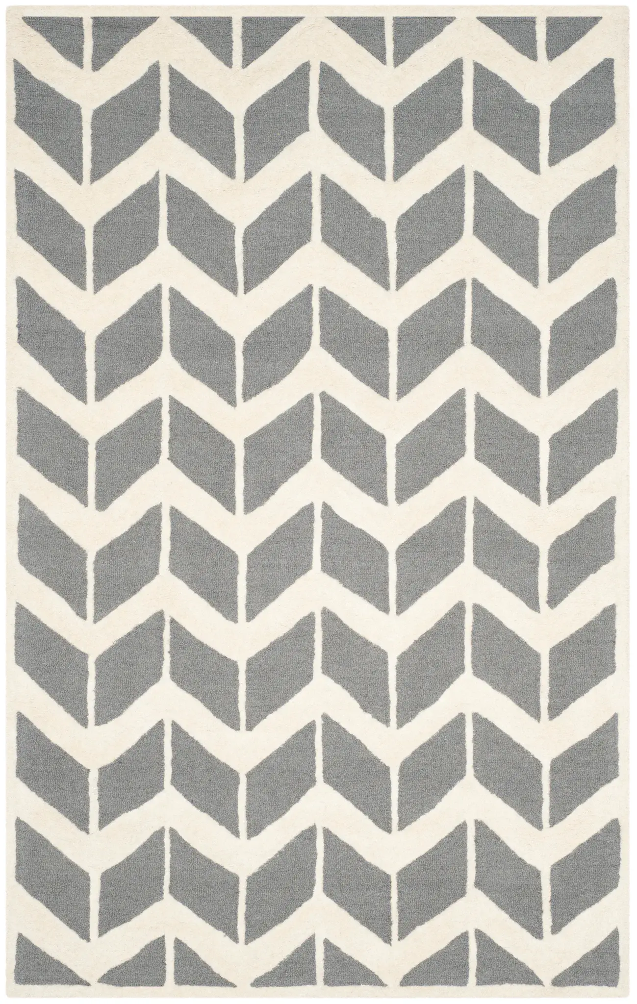 Cambridge Herringbone Hand-Tufted Wool Rug