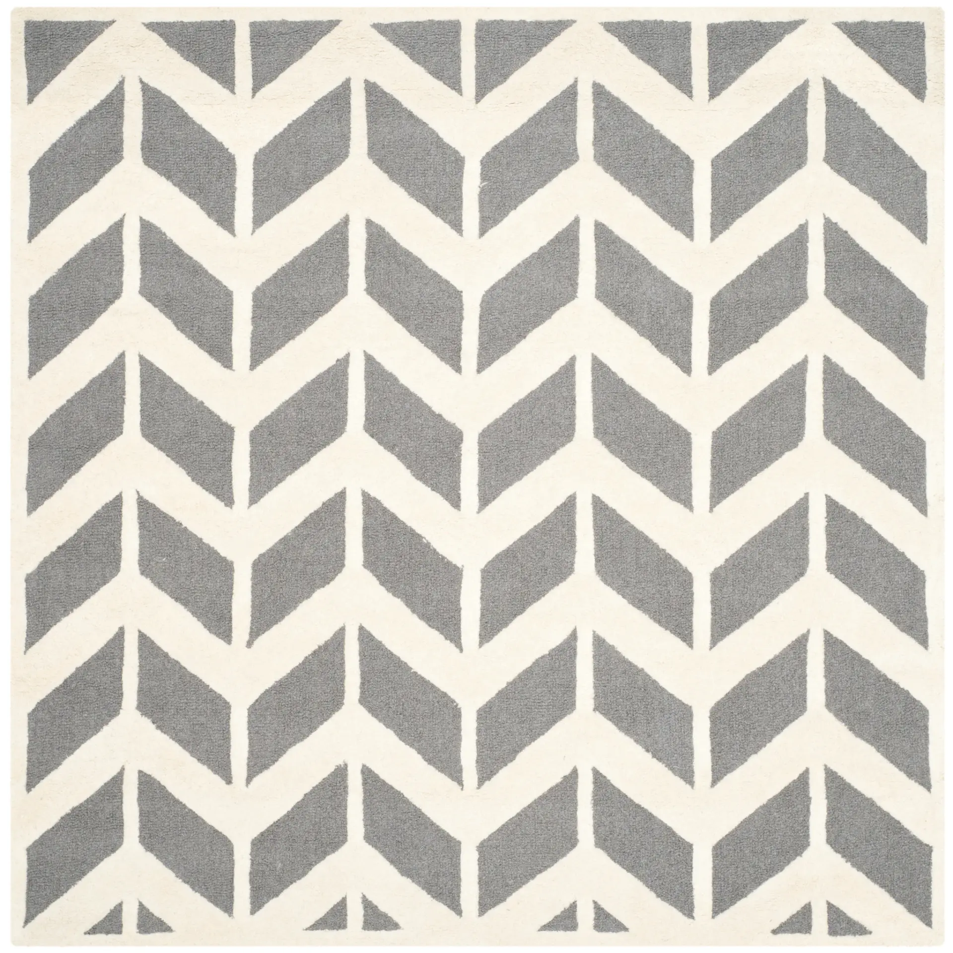 Cambridge Herringbone Hand-Tufted Wool Rug