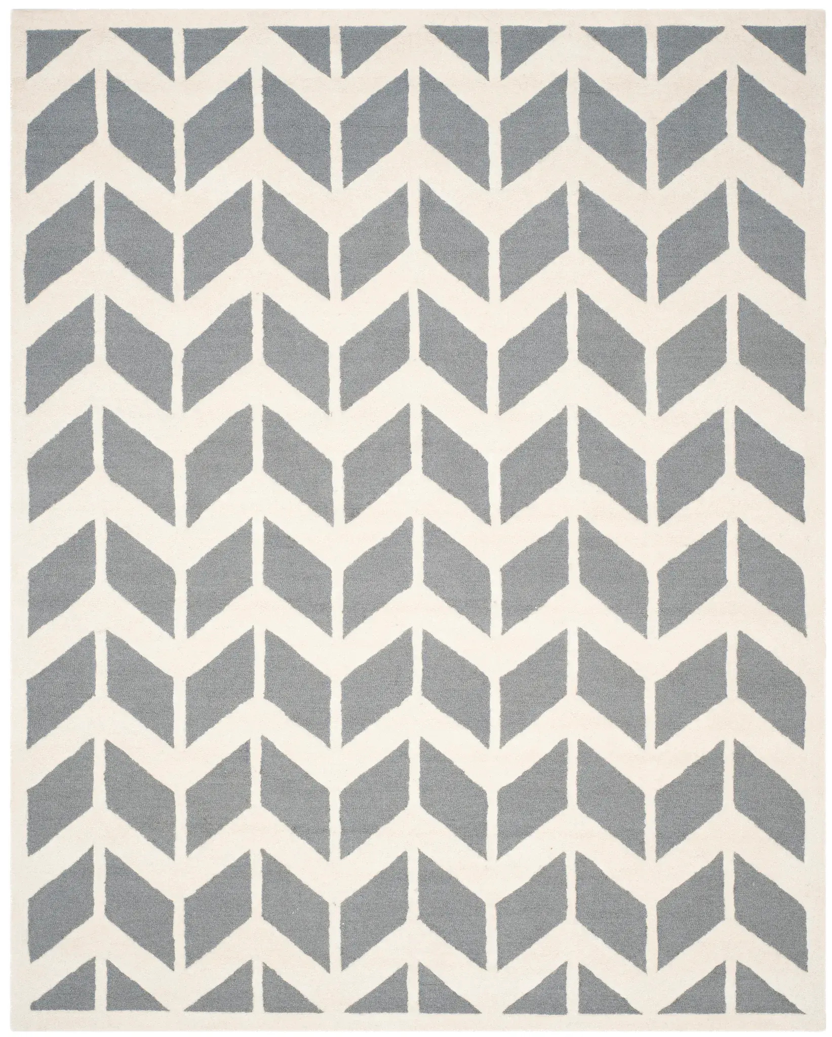 Cambridge Herringbone Hand-Tufted Wool Rug