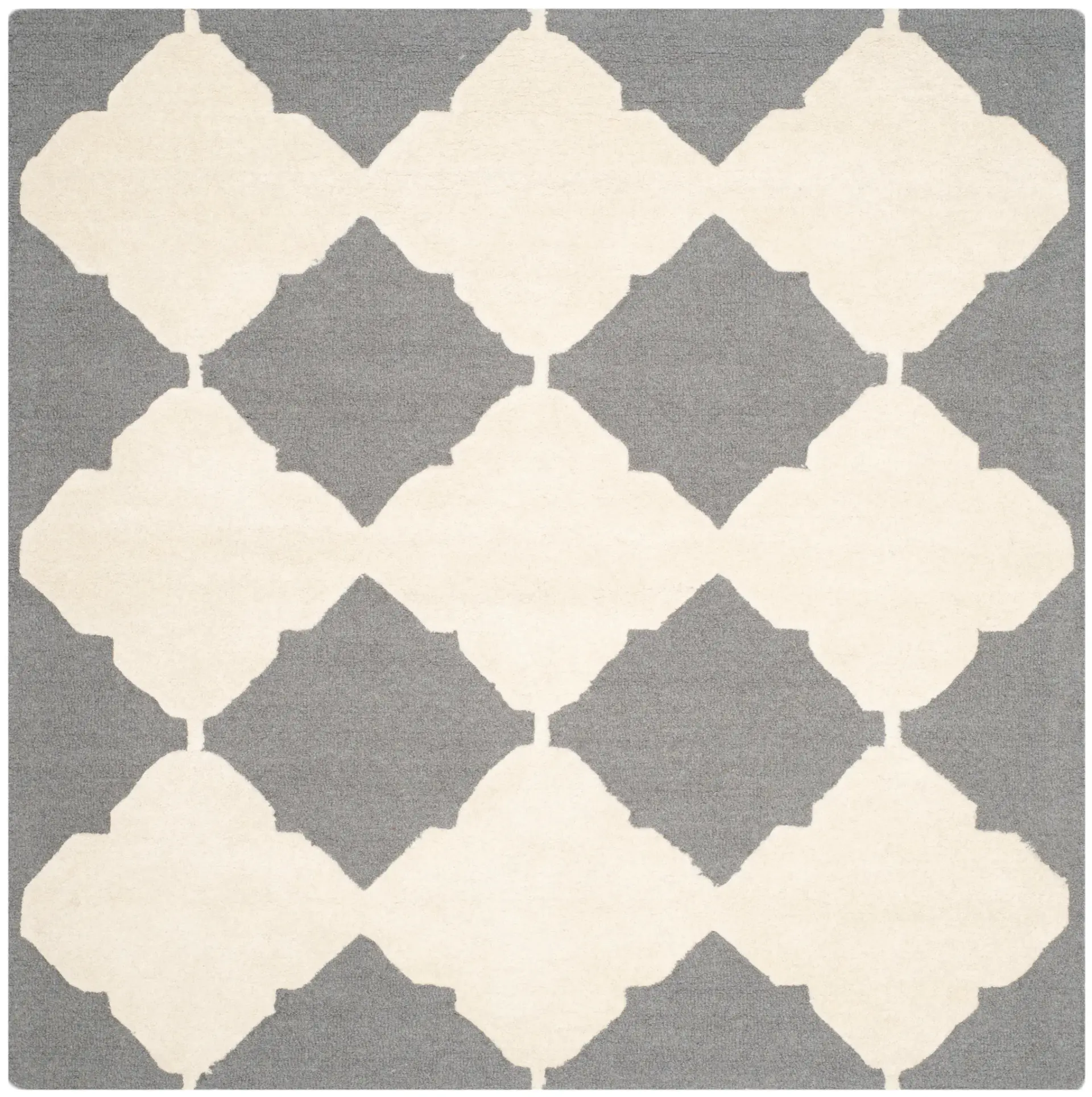 Cambridge Scalloped Diamond Hand-Tufted Wool Rug
