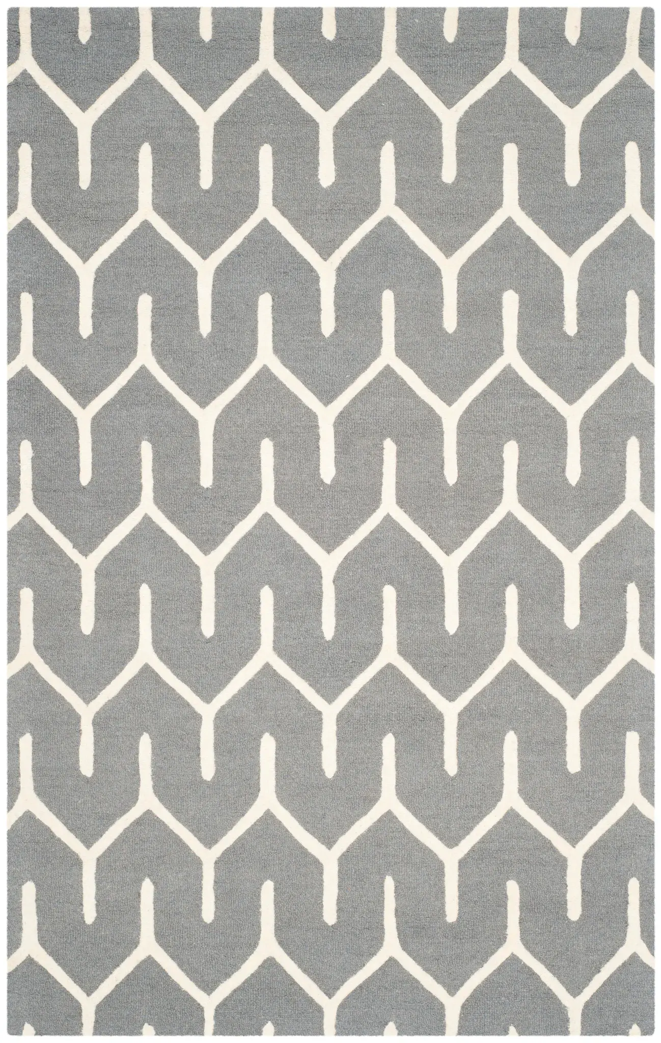 Cambridge Geometric Trellis Hand-Tufted Wool Rug
