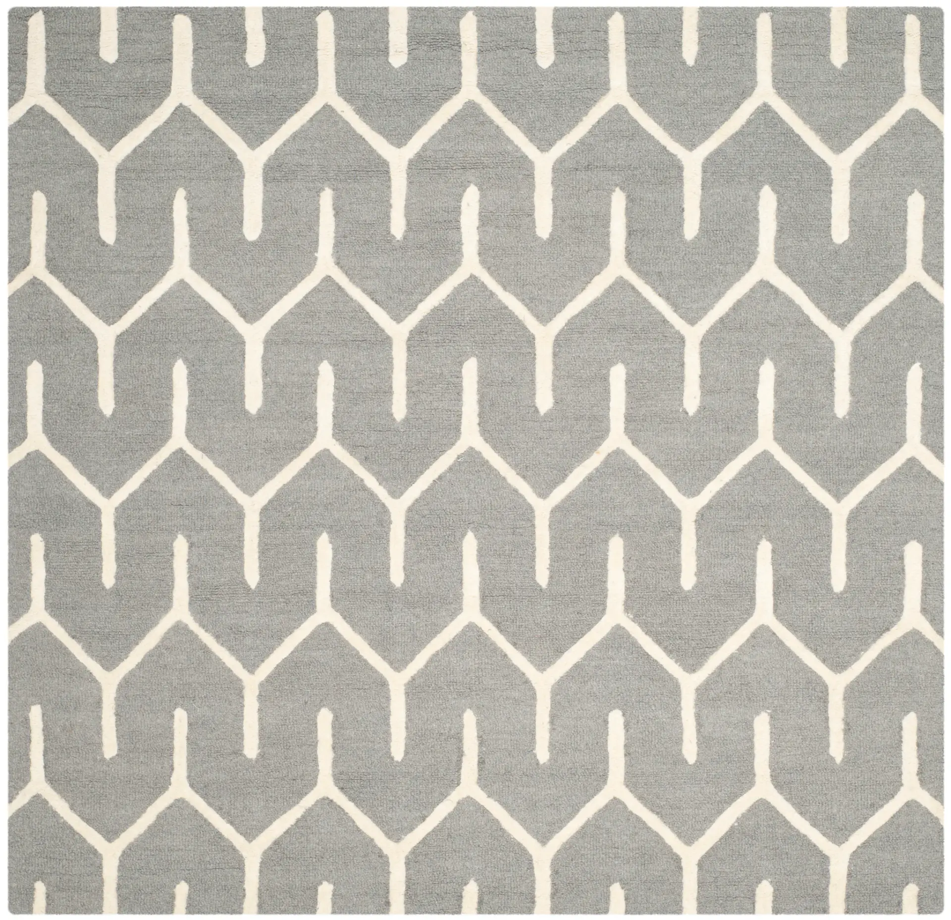 Cambridge Geometric Trellis Hand-Tufted Wool Rug