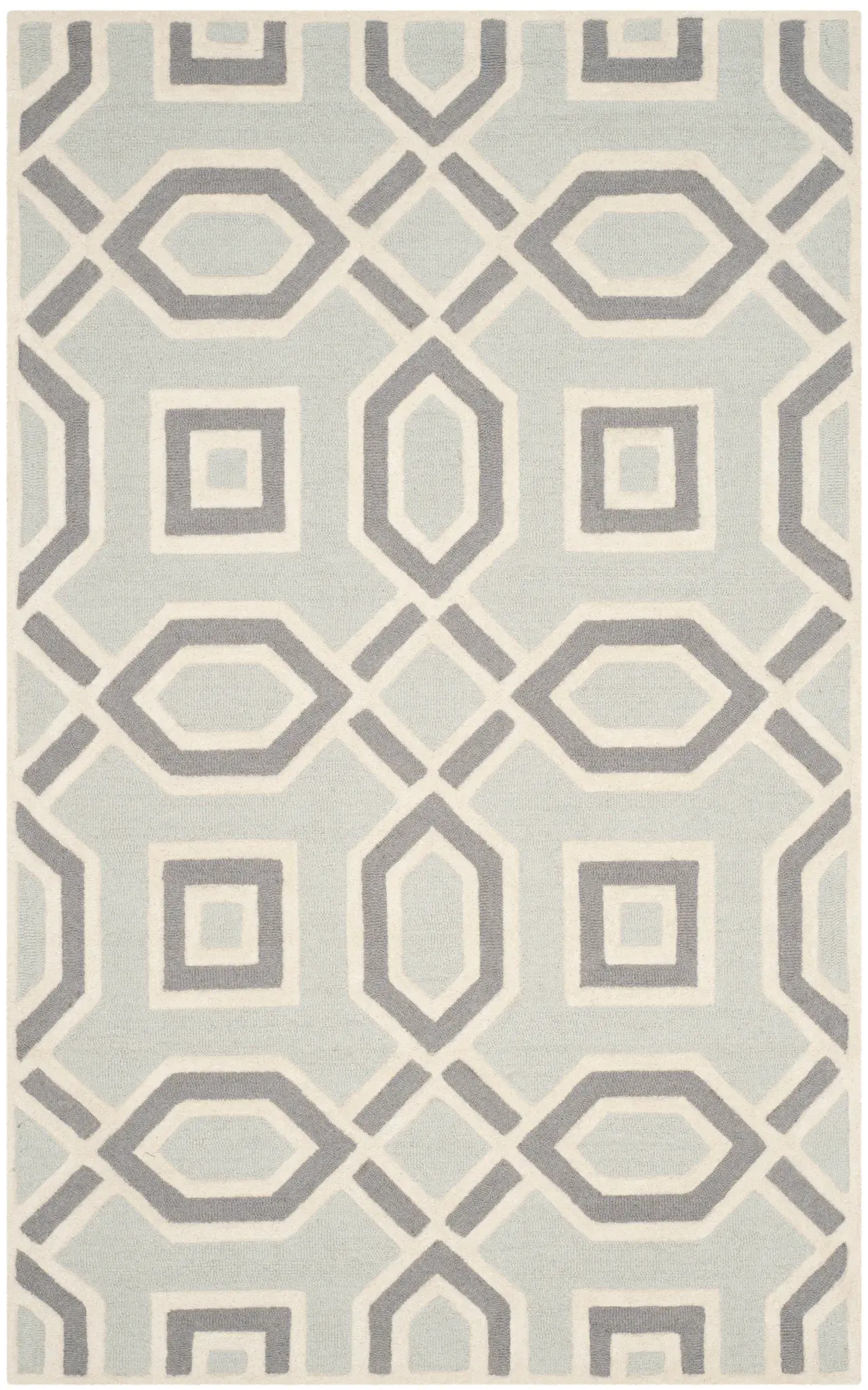 Cambridge Hexagon Grid Hand-Tufted Wool Rug