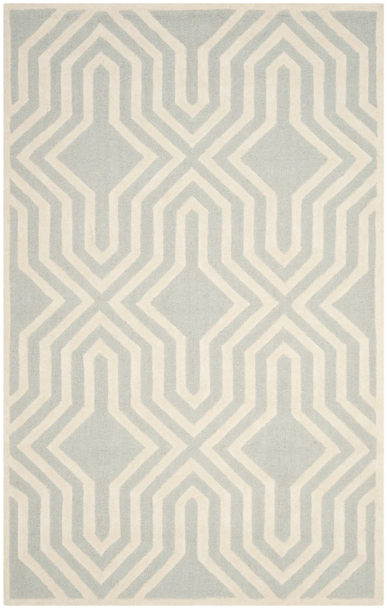 Cambridge Concentric Diamond Trellis Hand-Tufted Wool Rug