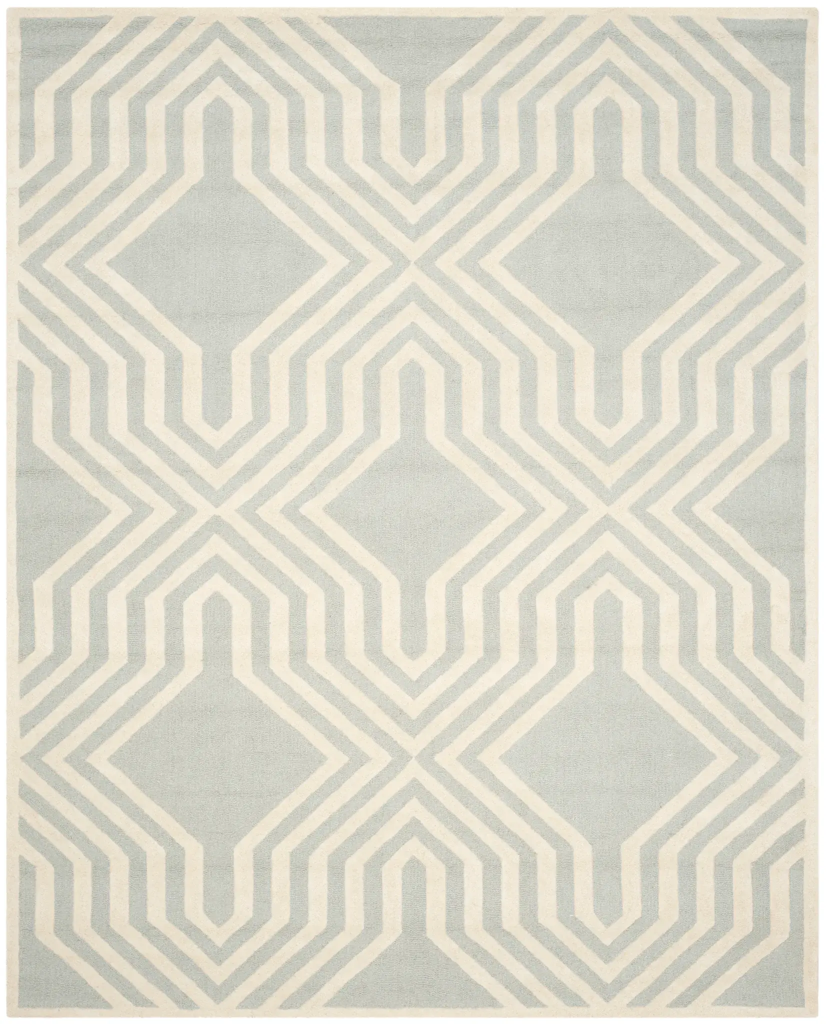Cambridge Concentric Diamond Trellis Hand-Tufted Wool Rug