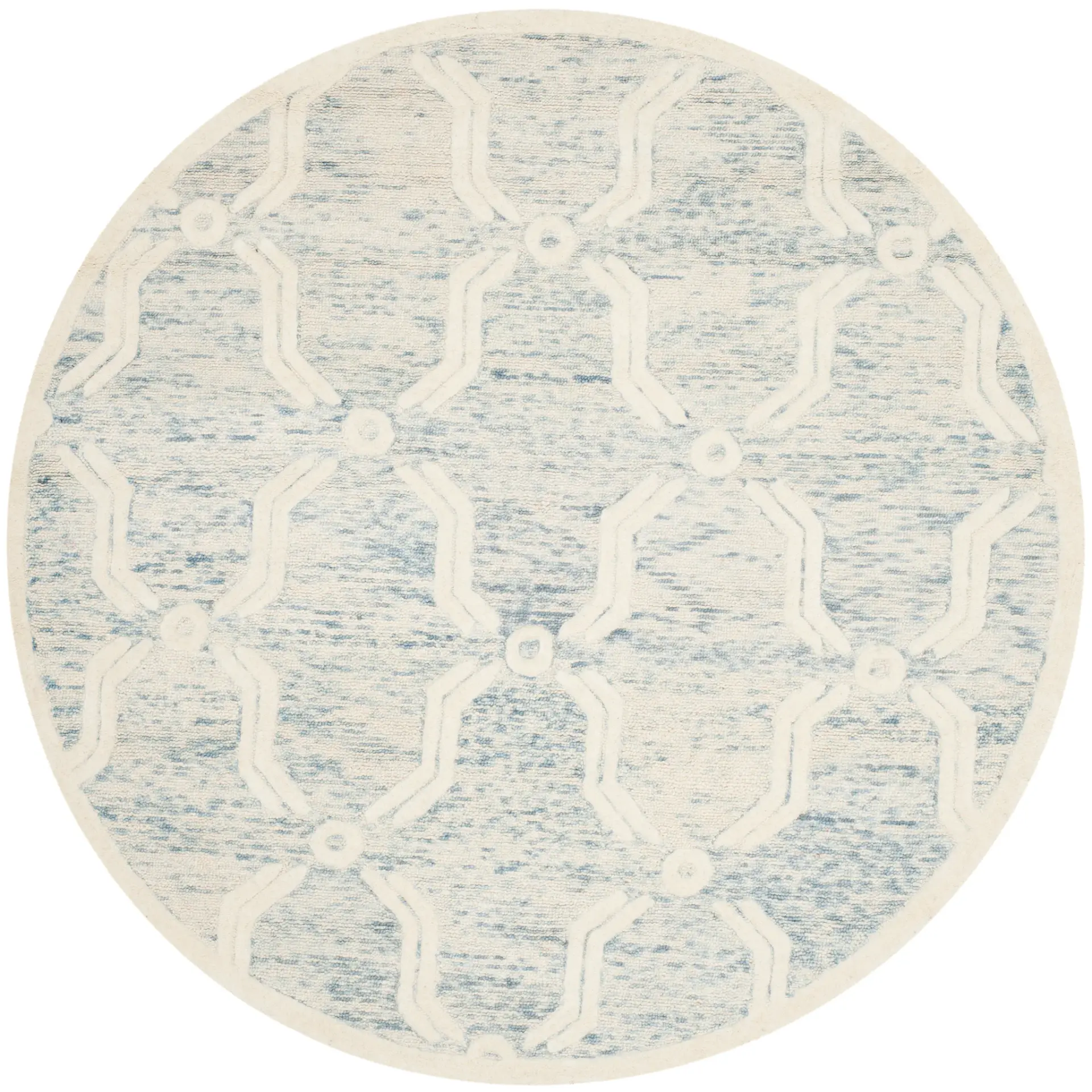 Cambridge Fretwork Lattice Hand-Tufted Wool Rug