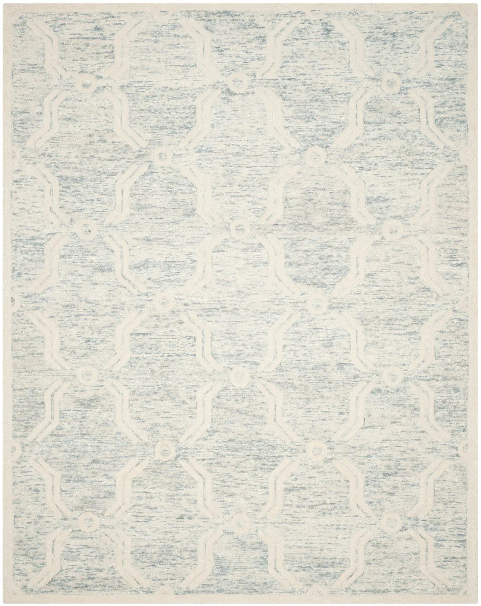 Cambridge Fretwork Lattice Hand-Tufted Wool Rug