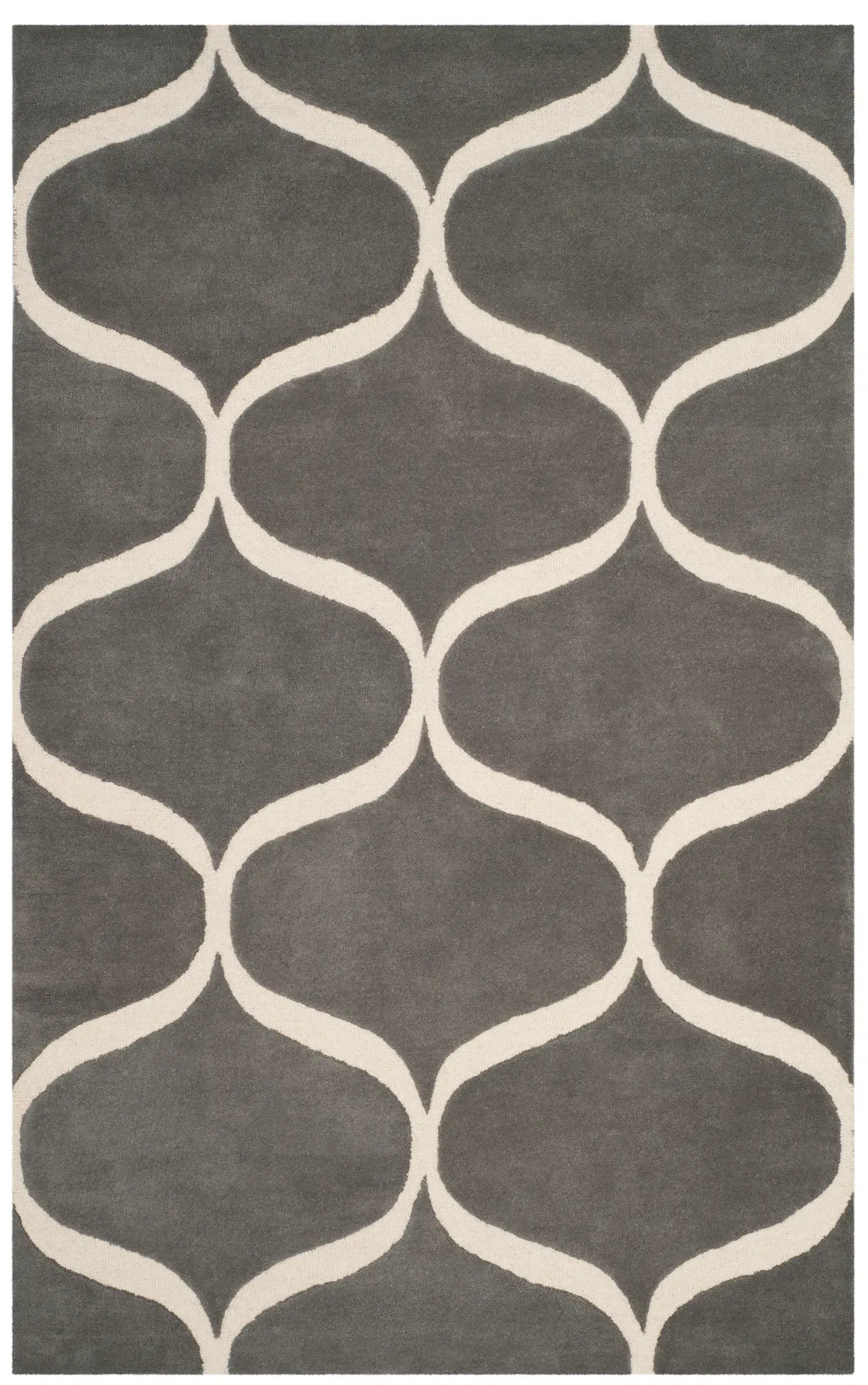 Cambridge Curved Lattice Hand-Tufted Wool Rug