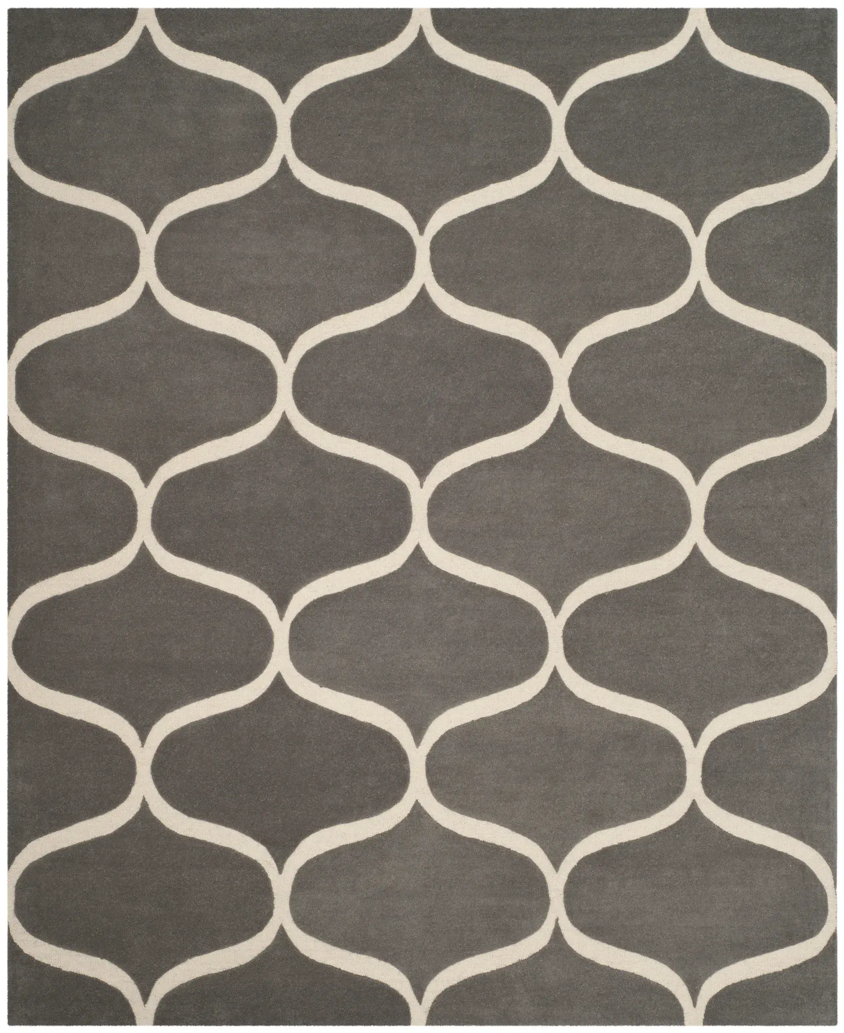 Cambridge Curved Lattice Hand-Tufted Wool Rug