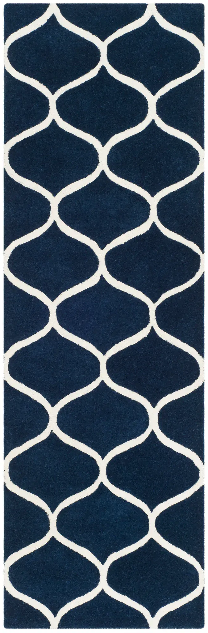 Cambridge Curved Lattice Hand-Tufted Wool Rug