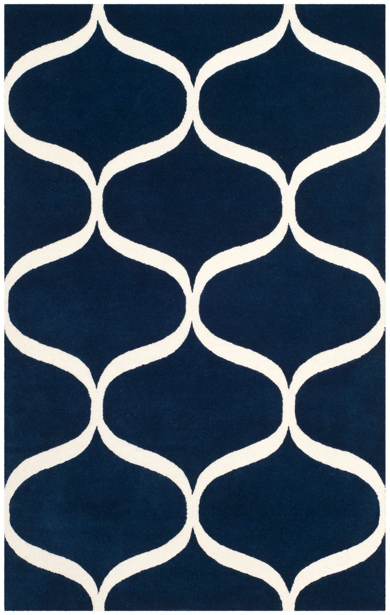 Cambridge Curved Lattice Hand-Tufted Wool Rug