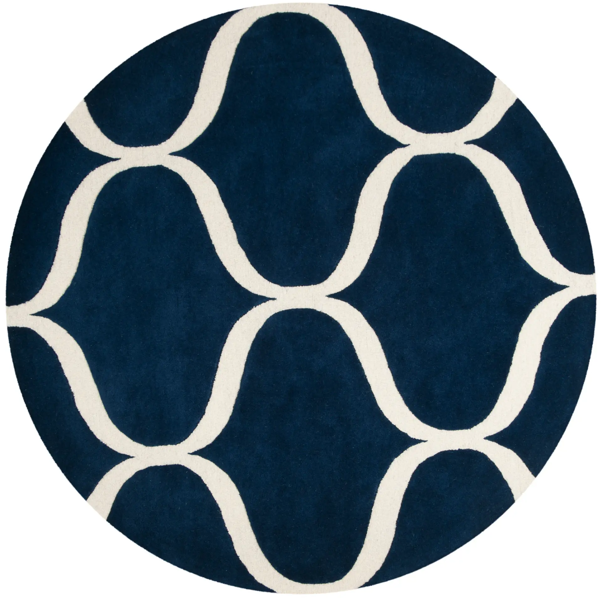 Cambridge Curved Lattice Hand-Tufted Wool Rug
