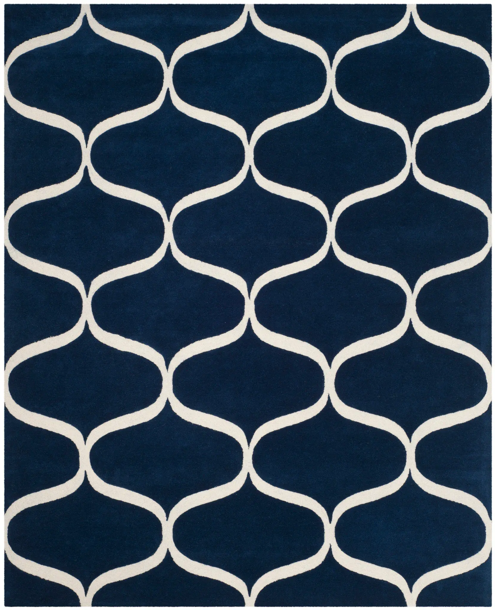 Cambridge Curved Lattice Hand-Tufted Wool Rug