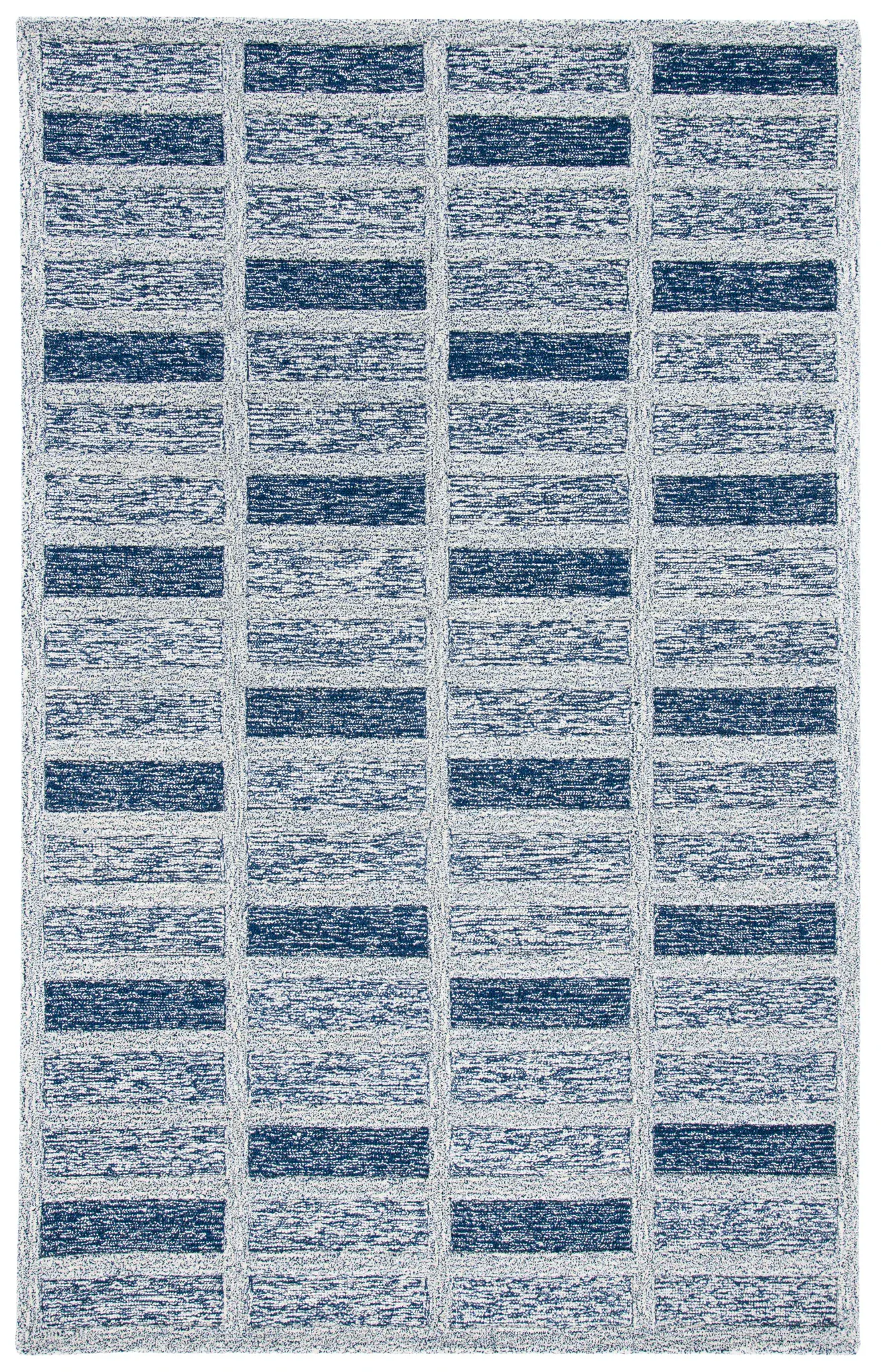 Cambridge Block Grid Hand-Tufted Wool Rug